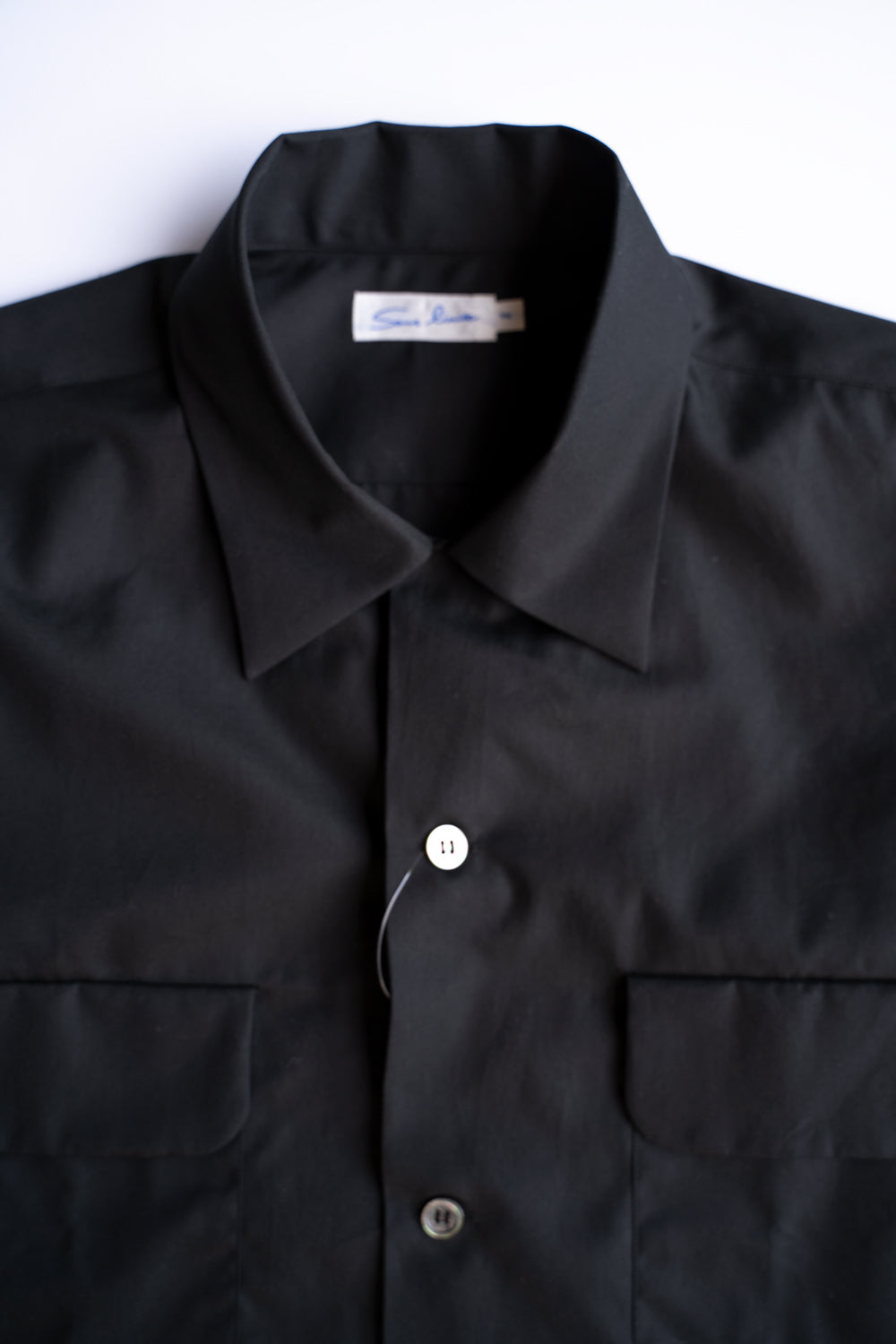 Sans limite/サンリミット】SH03BH ボックス大開襟半袖シャツ（BLACK）