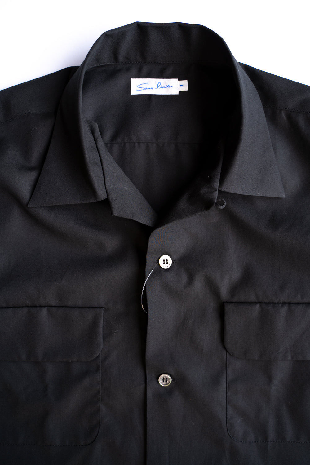 【ラスト１点】SH03BH ボックス大開襟半袖シャツ（BLACK）