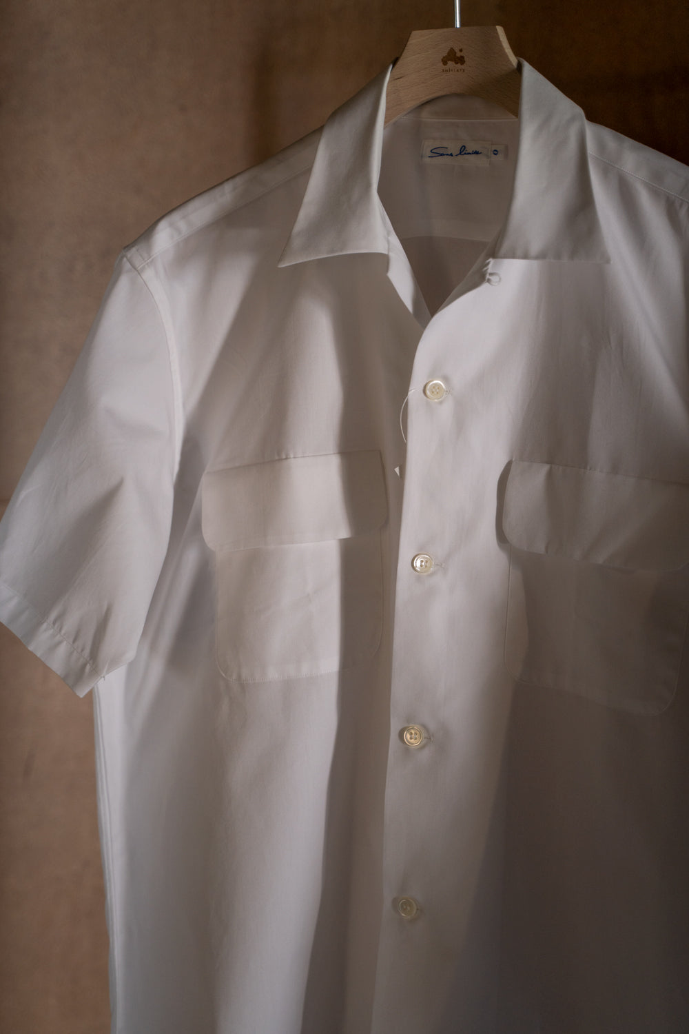 【ラスト1点】SH03BH ボックス大開襟半袖シャツ（WHITE）