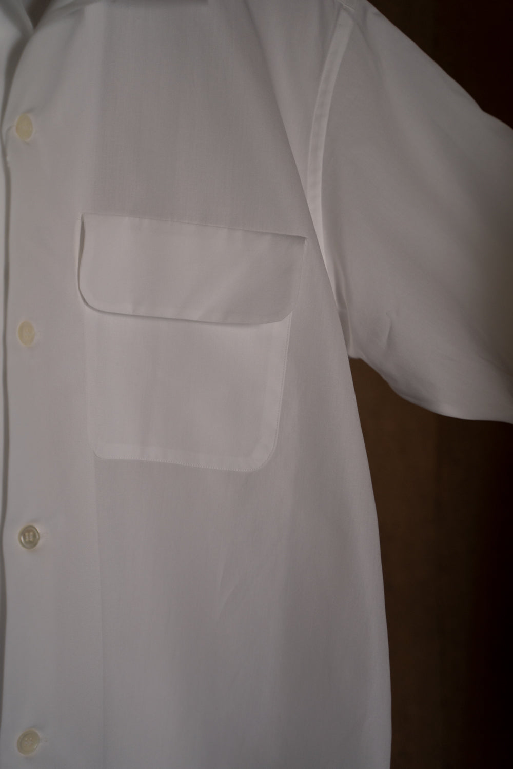 【ラスト1点】SH03BH ボックス大開襟半袖シャツ（WHITE）