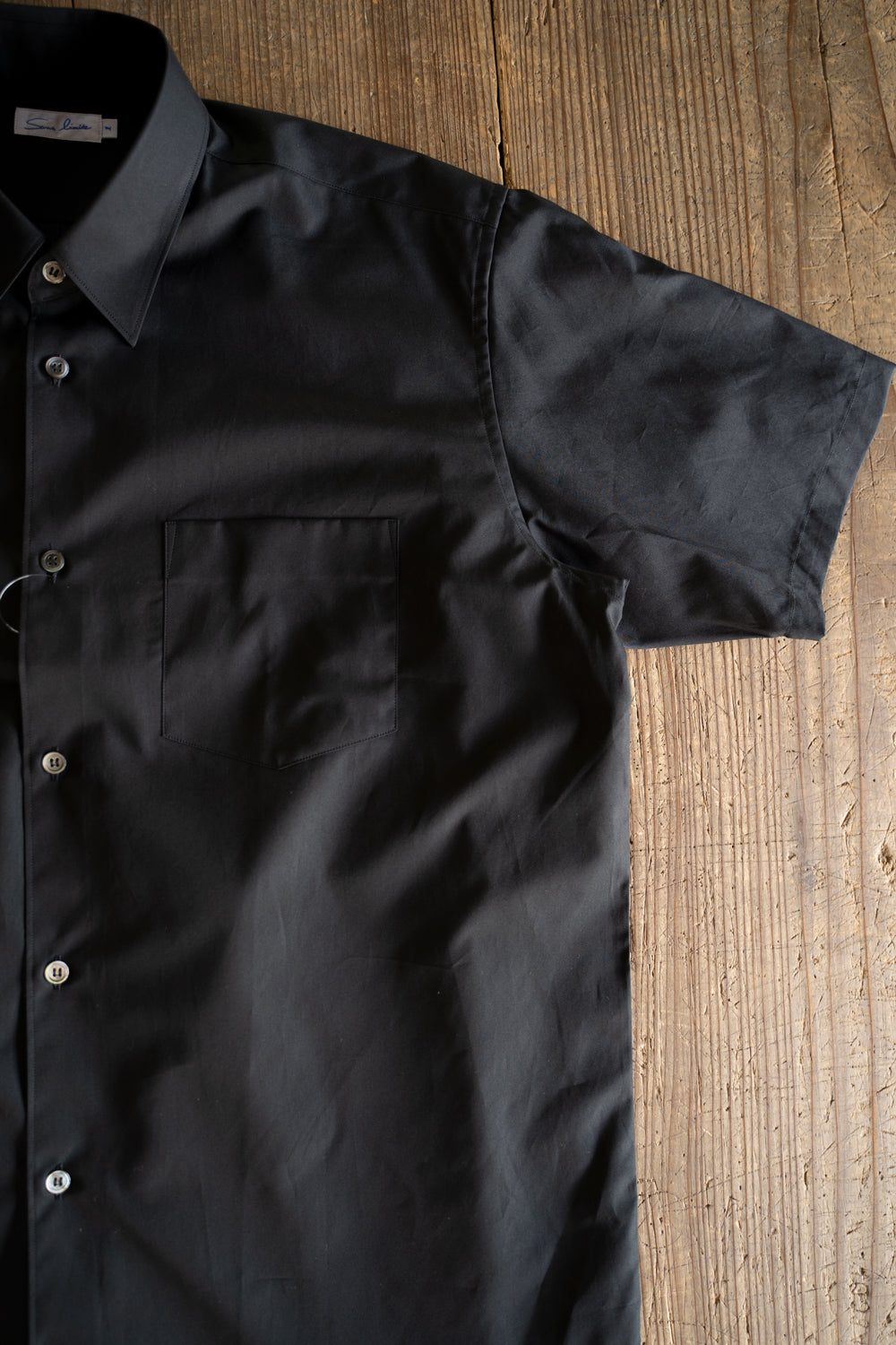 SH01B ボックスレギュラー半袖シャツ（BLACK）