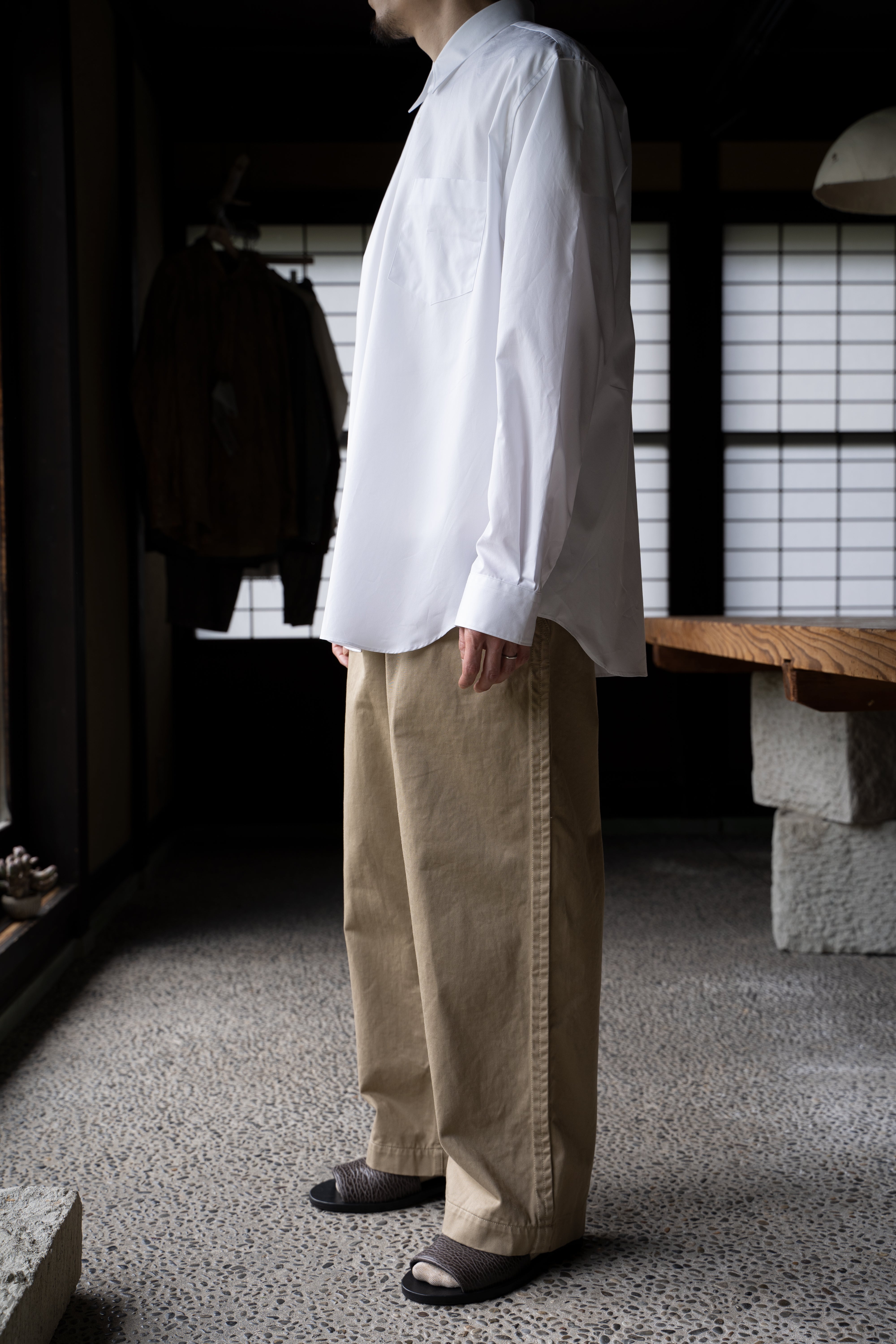 【ラスト1点】SH01B ブロードボックスレギュラーカラーシャツ（WHITE）