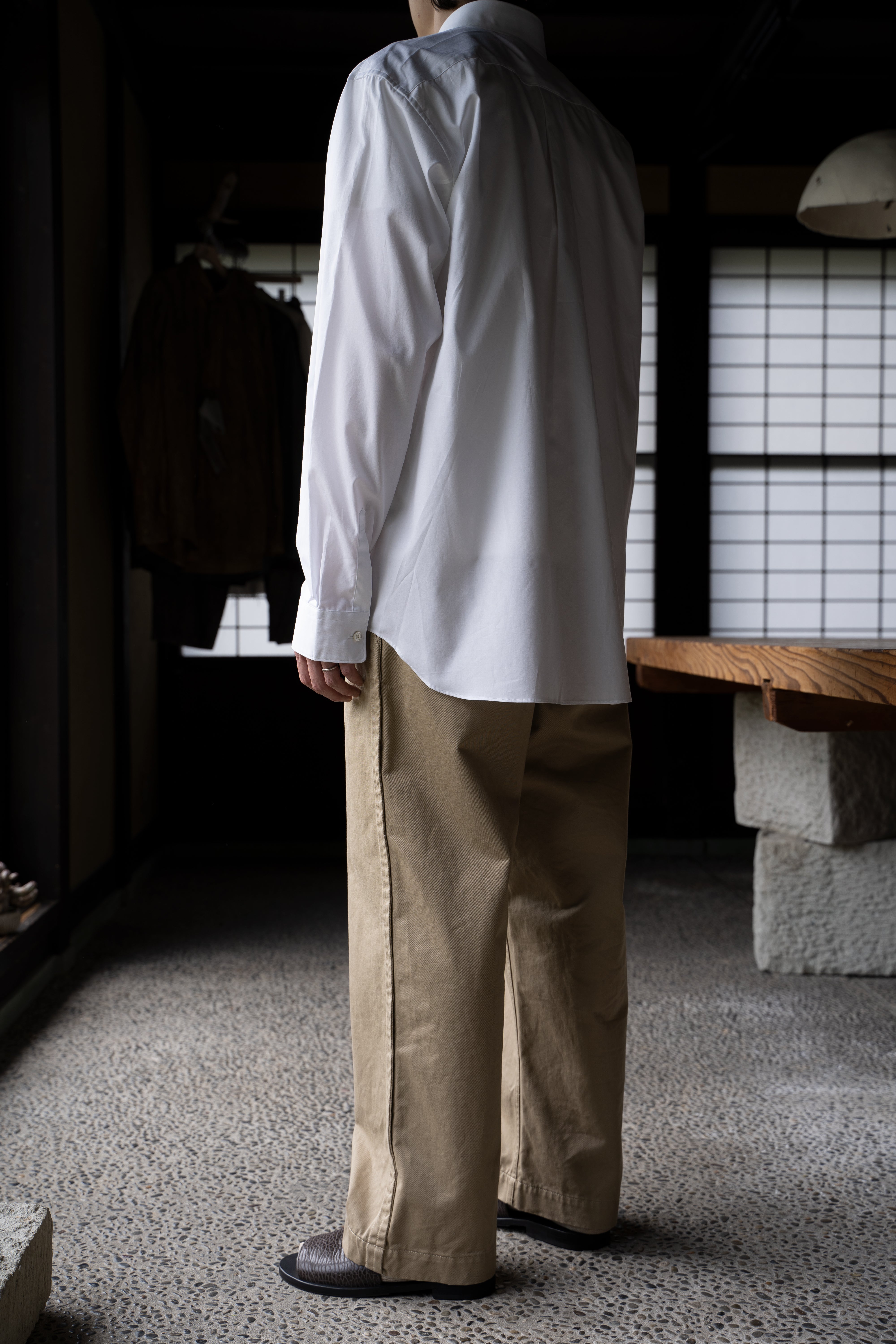【ラスト1点】SH01B ブロードボックスレギュラーカラーシャツ（WHITE）