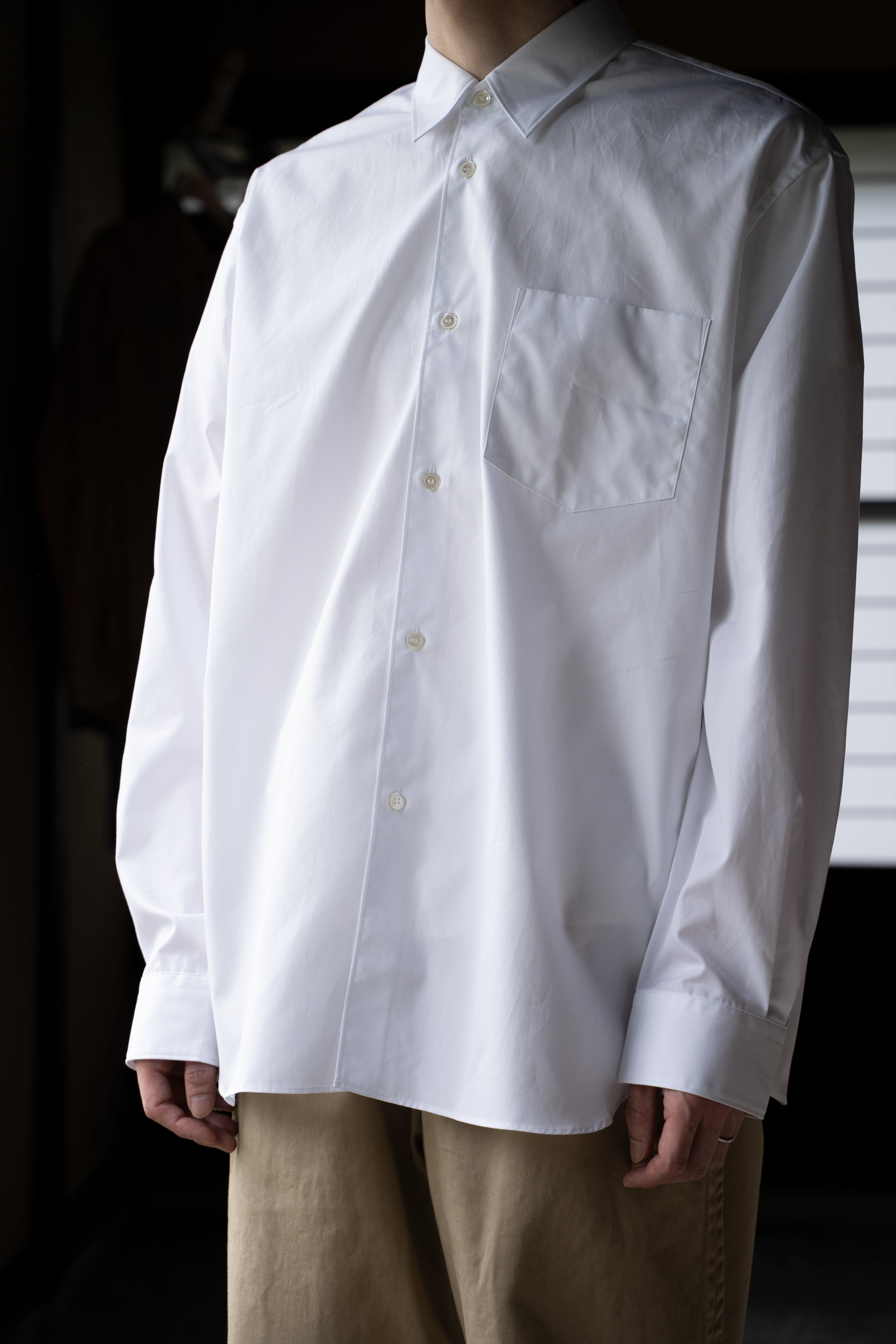 【ラスト1点】SH01B ブロードボックスレギュラーカラーシャツ（WHITE）