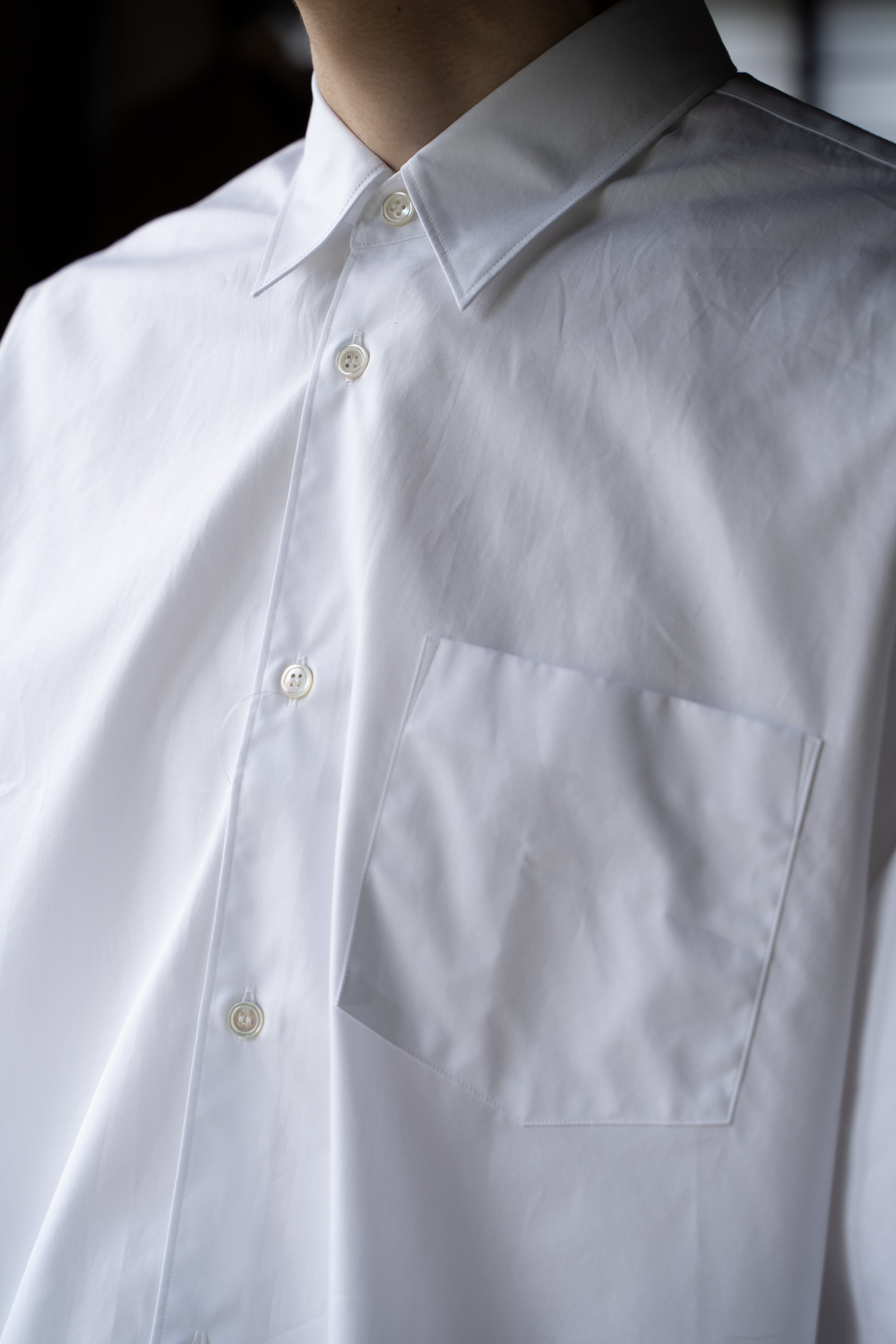 【ラスト1点】SH01B ブロードボックスレギュラーカラーシャツ（WHITE）