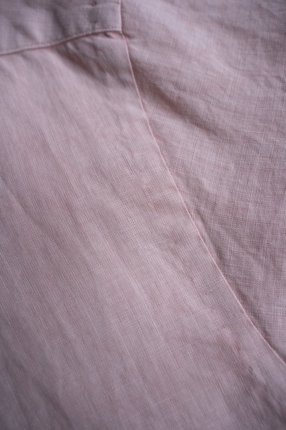 【ラスト1点】Authentic Linen Poplin Classic Open Collar Short Sleeve Shirt（CHELL PINK BENGARA DYE）