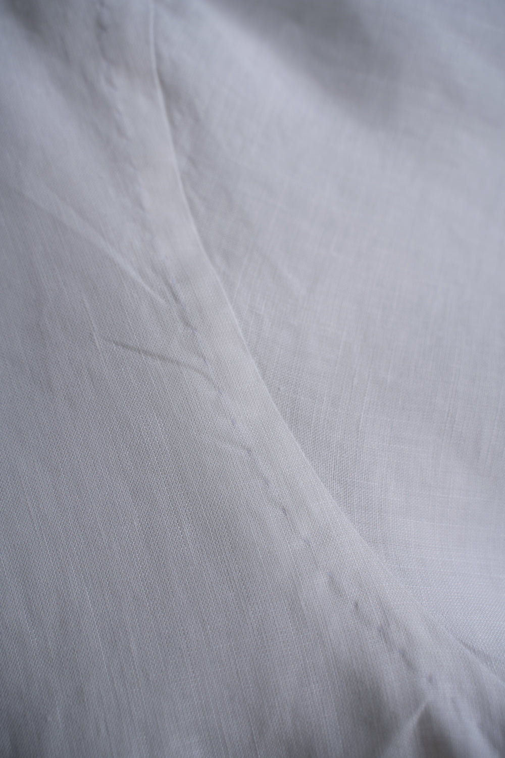 【ラスト1点】Authentic Linen Poplin Classic Open Collar Short Sleeve Shirt（PEARL WHITE）