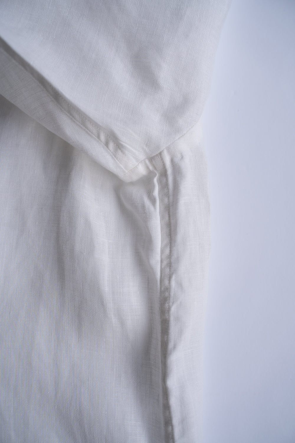 【ラスト1点】Authentic Linen Poplin Classic Open Collar Short Sleeve Shirt（PEARL WHITE）