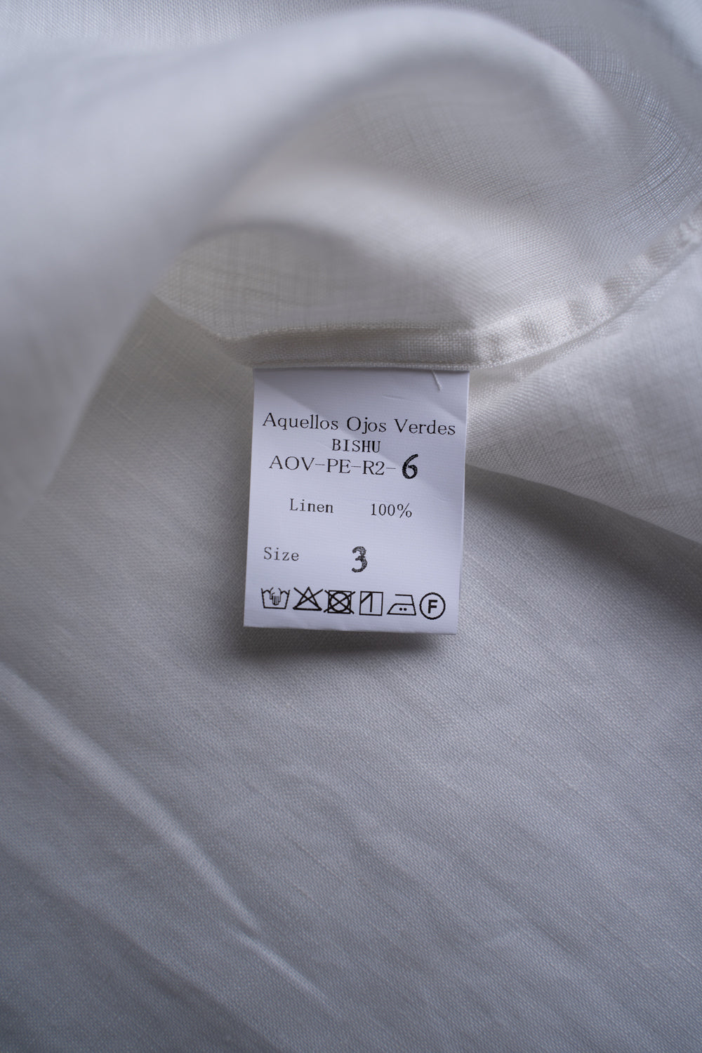 【ラスト1点】Authentic Linen Poplin Classic Open Collar Short Sleeve Shirt（PEARL WHITE）