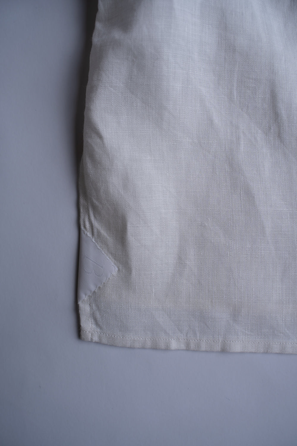 【ラスト1点】Authentic Linen Poplin Classic Open Collar Short Sleeve Shirt（PEARL WHITE）
