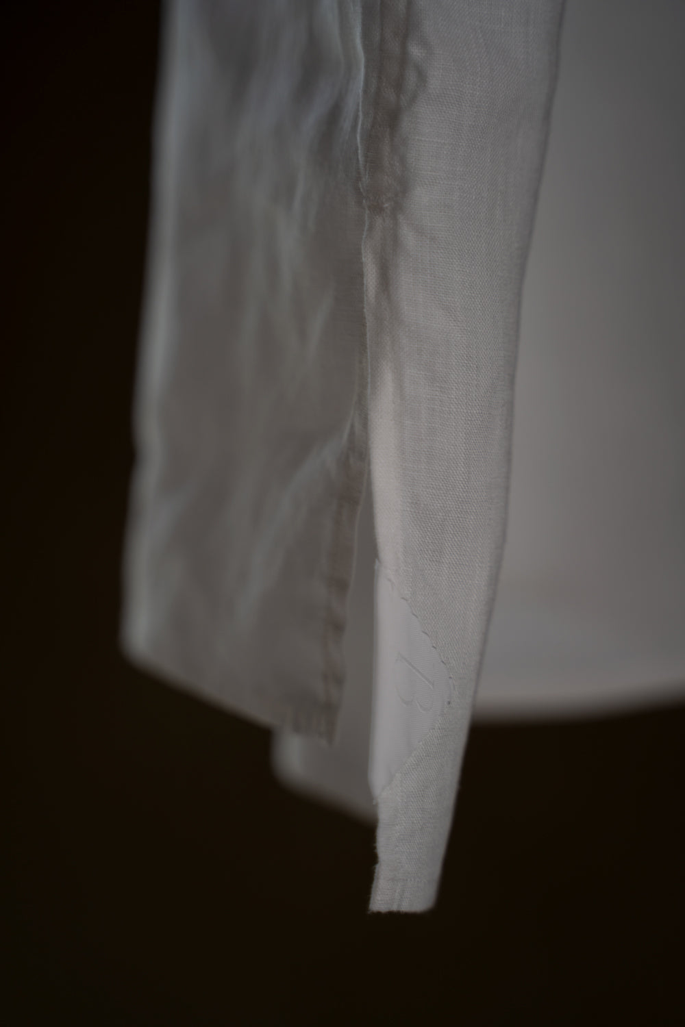 【ラスト1点】Authentic Linen Poplin Classic Open Collar Short Sleeve Shirt（PEARL WHITE）