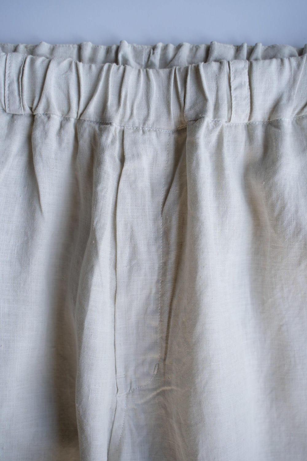 大麻ワイドパンツ（ベンガラ白）