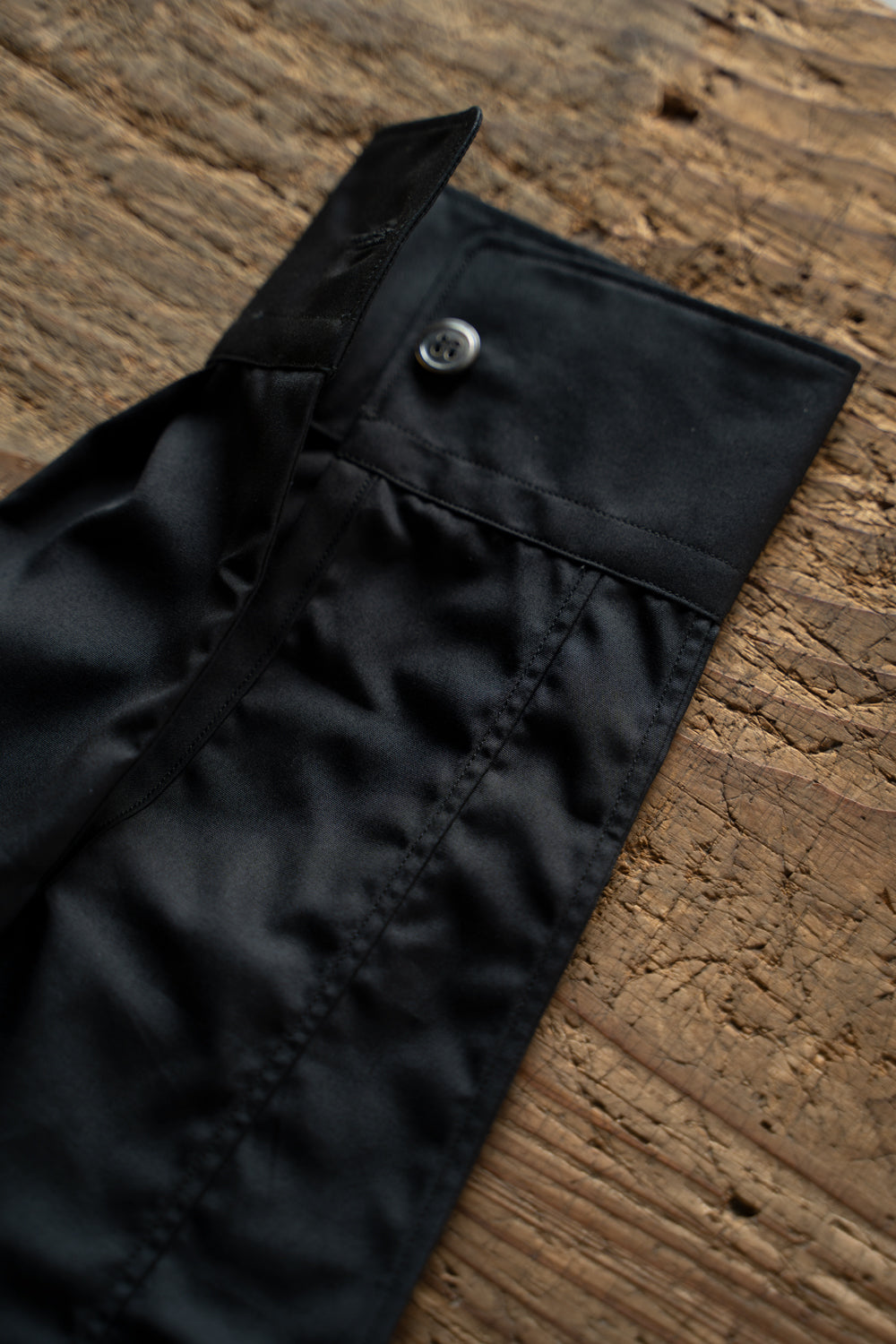 【ラスト1点】SH06B ブロードボックススタンドカラーシャツ（BLACK）