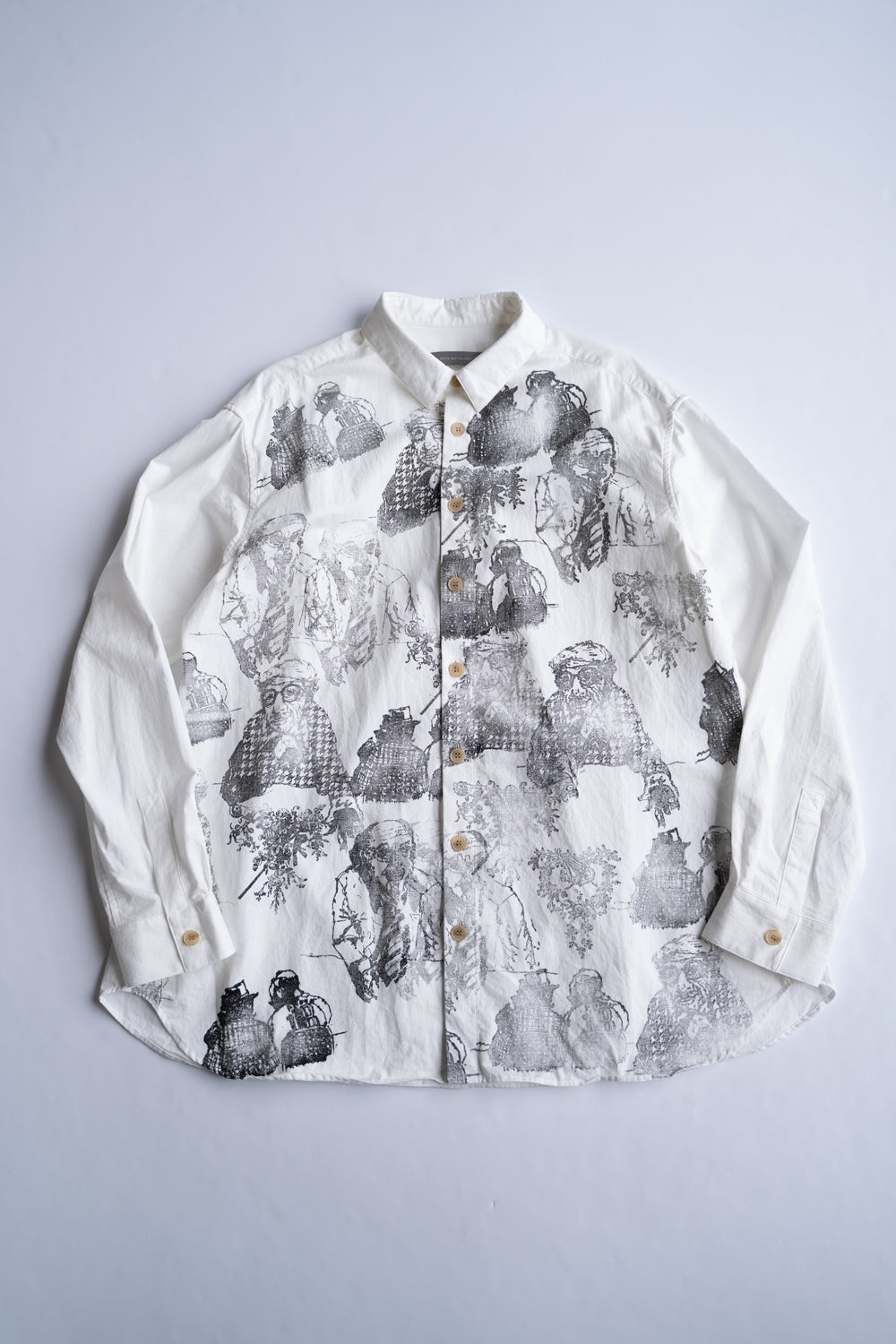 【ラスト1点】Relaxed Fit Shirt/リラックスドフィットシャツ（OFF WHITE-Print）