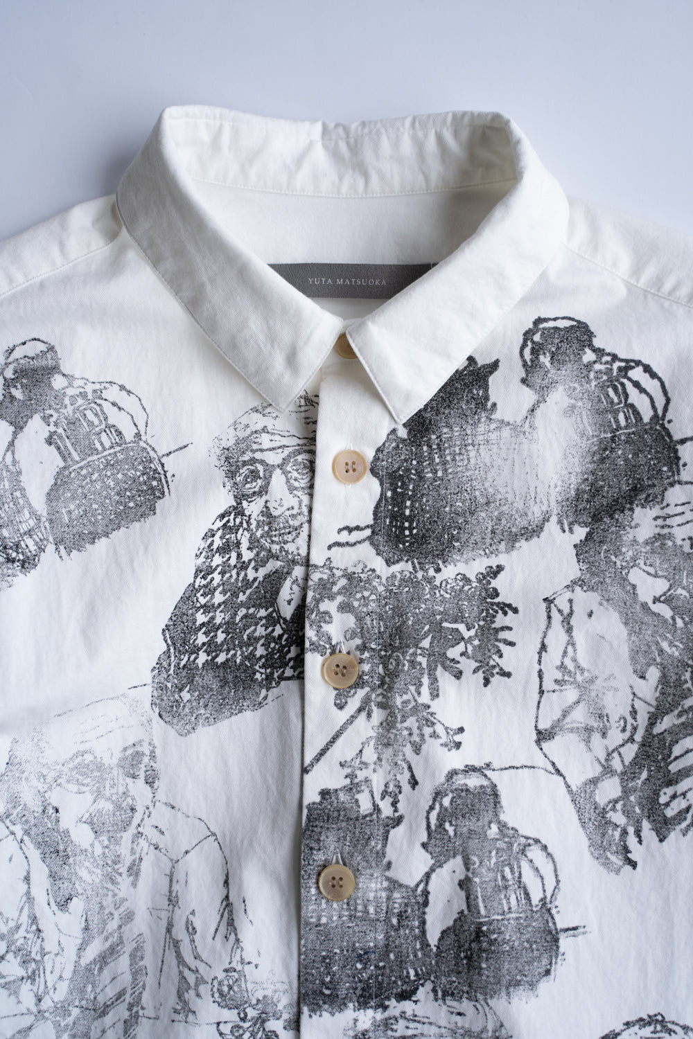 【ラスト1点】Relaxed Fit Shirt/リラックスドフィットシャツ（OFF WHITE-Print）