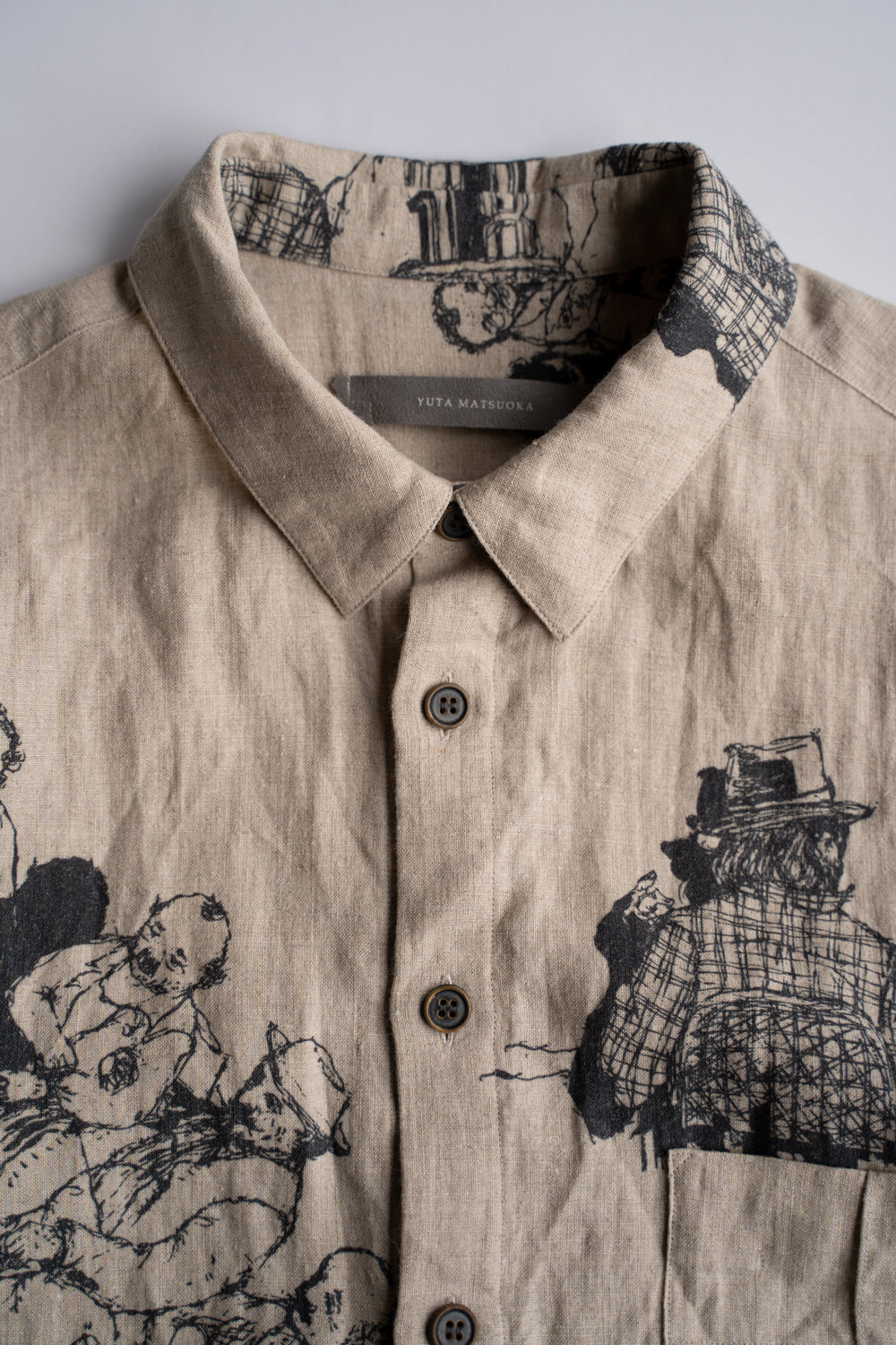 【ラスト1点】Relaxed Fit Shirt/リラックスドフィットシャツ（ECRU-Print）