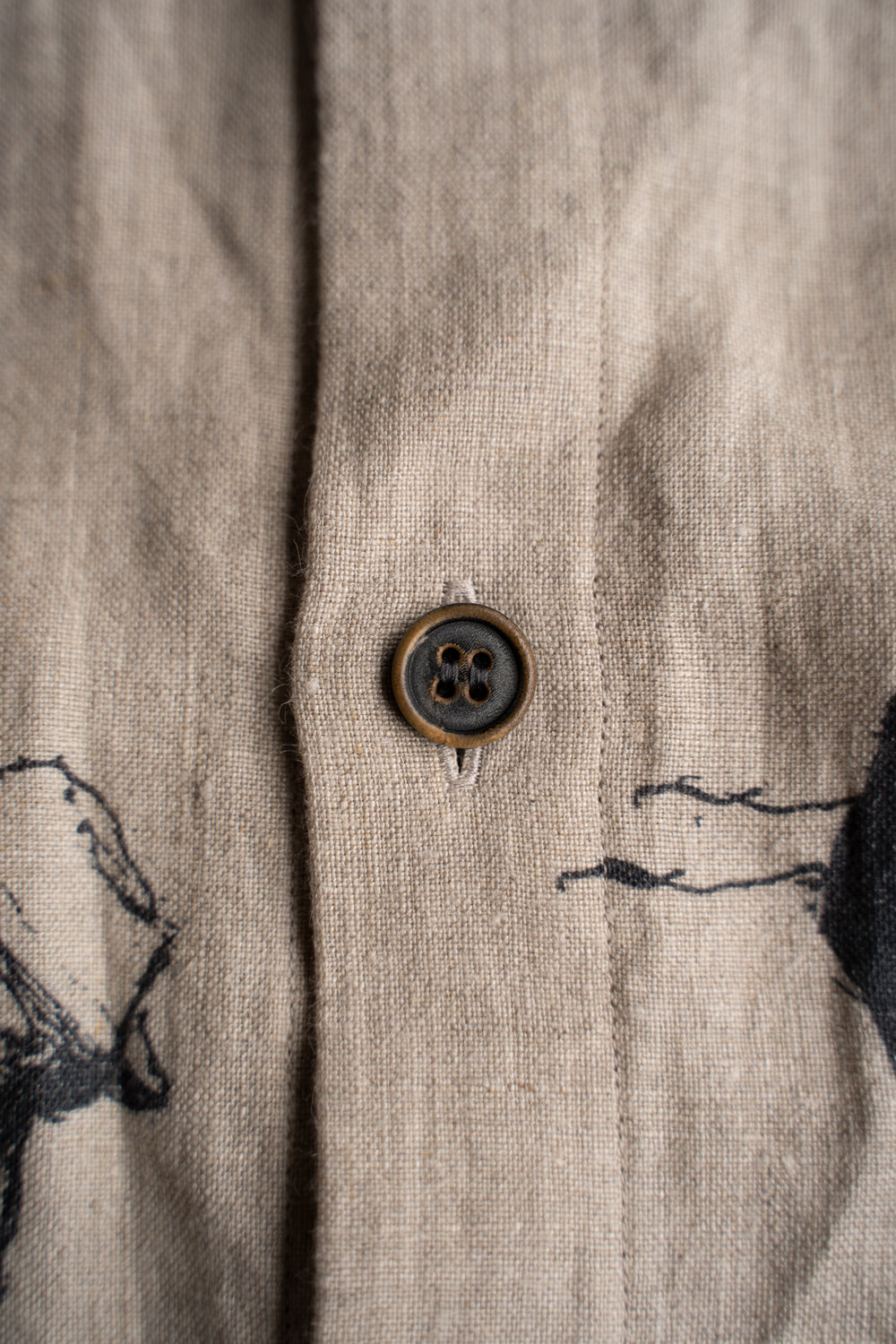 【ラスト1点】Relaxed Fit Shirt/リラックスドフィットシャツ（ECRU-Print）