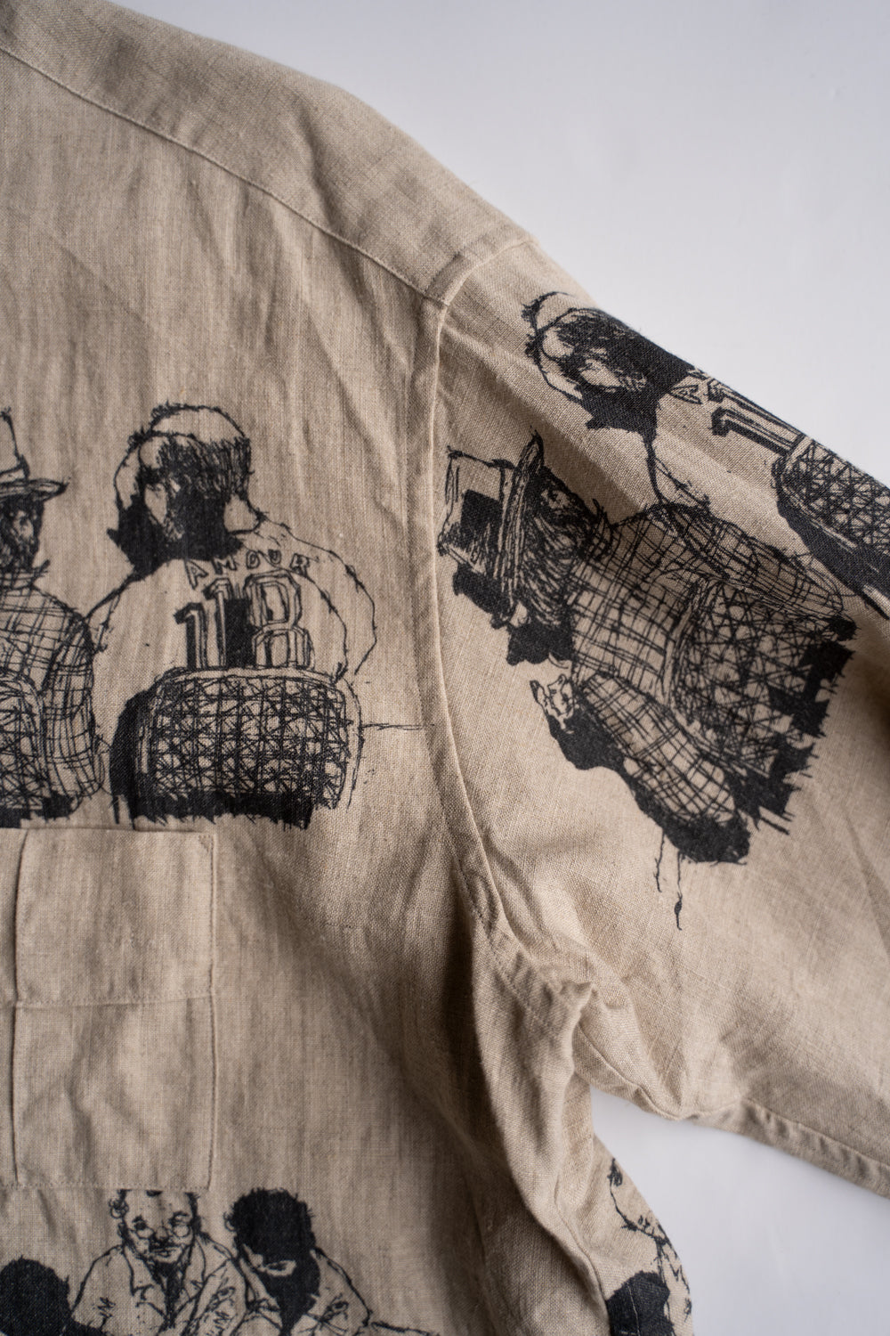 【ラスト1点】Relaxed Fit Shirt/リラックスドフィットシャツ（ECRU-Print）