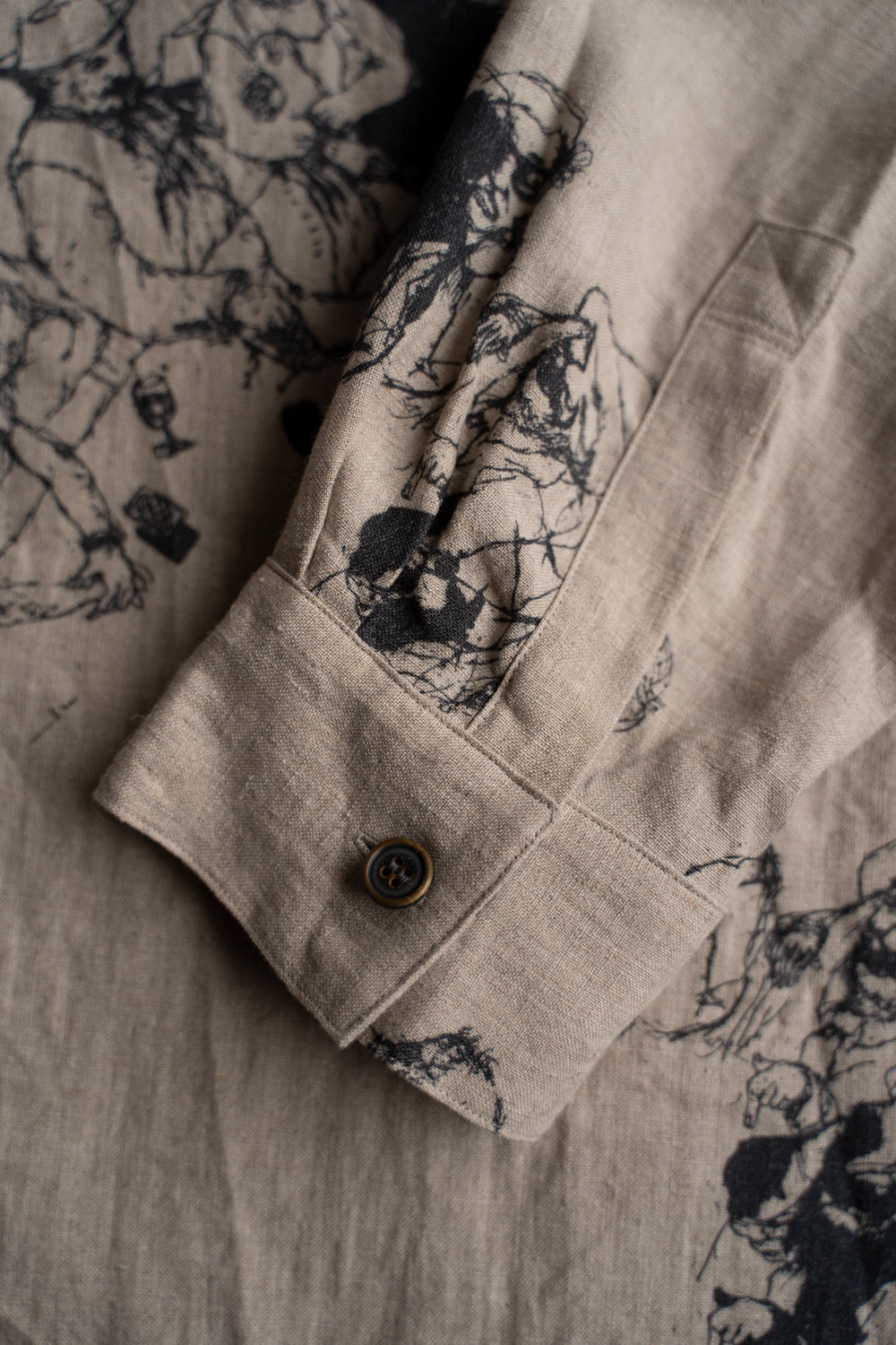 【ラスト1点】Relaxed Fit Shirt/リラックスドフィットシャツ（ECRU-Print）