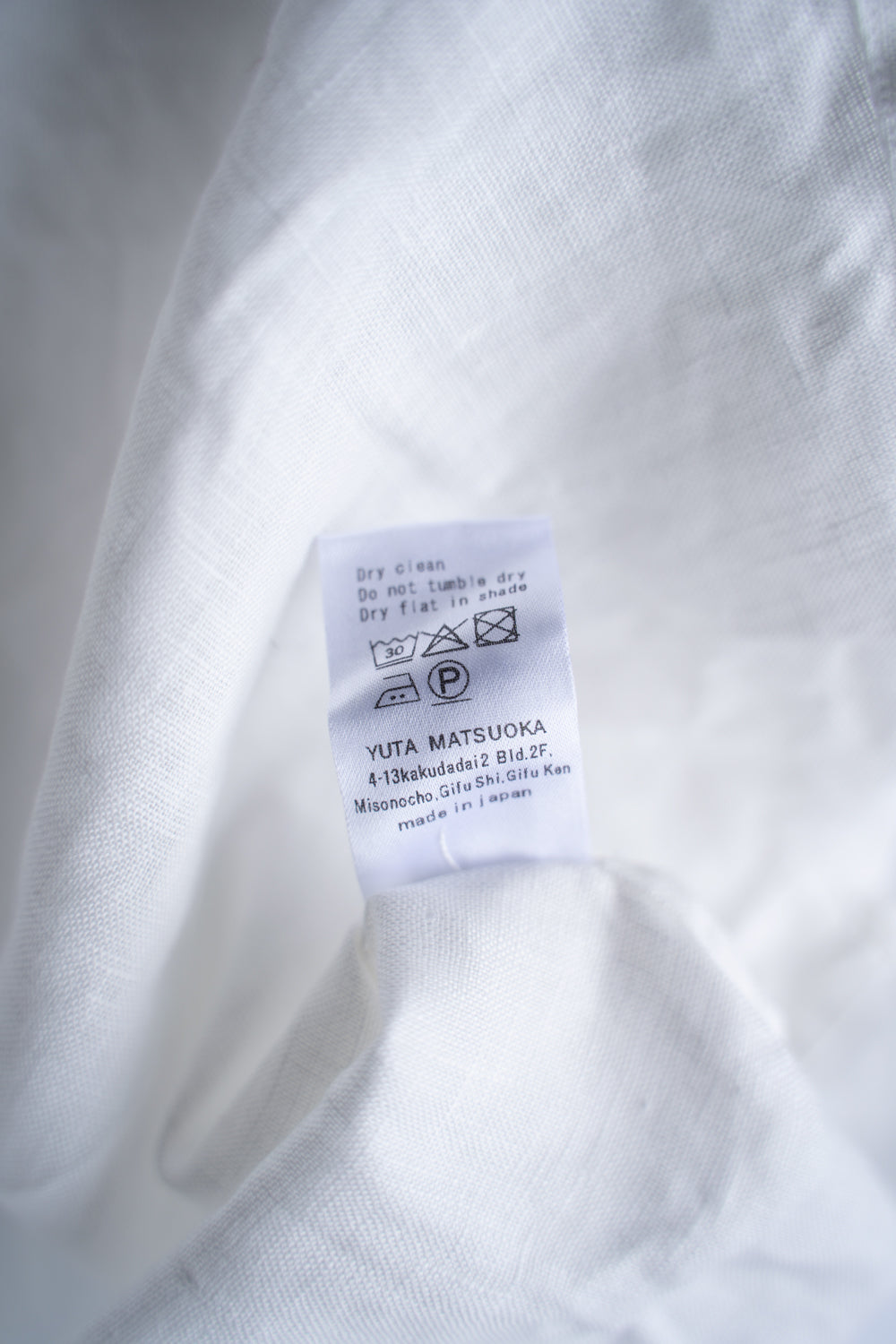 Airflow Canvas Collarless Shirt/エアフロウキャンバスカラーレスシャツ（OFF WHITE）