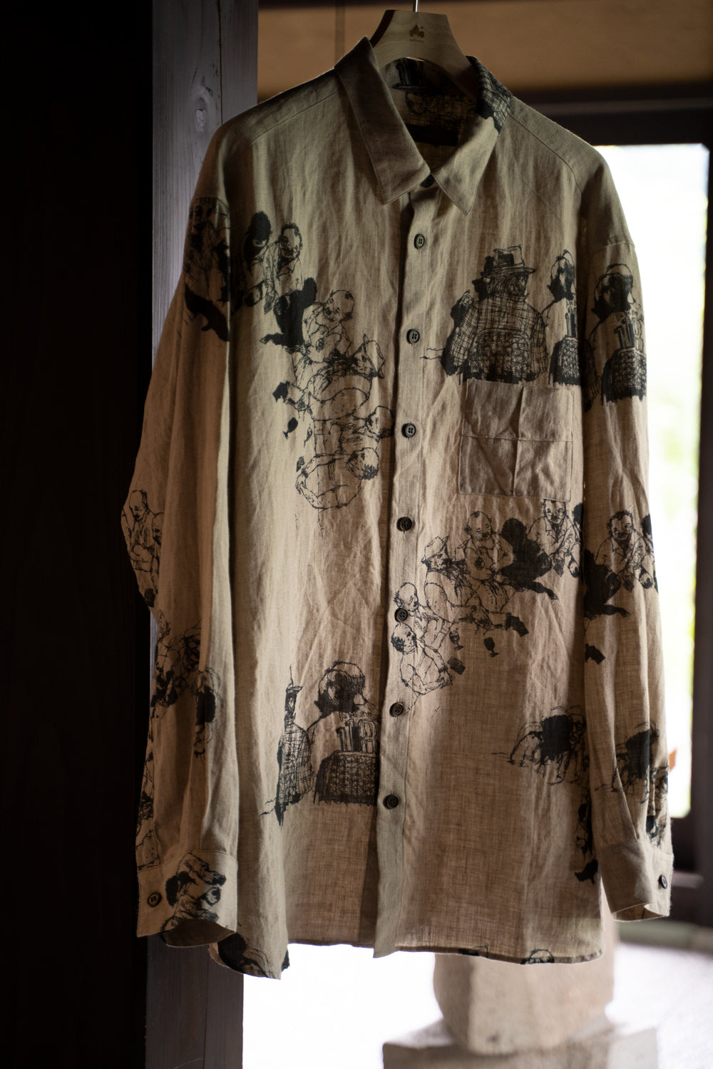 【ラスト1点】Relaxed Fit Shirt/リラックスドフィットシャツ（ECRU-Print）