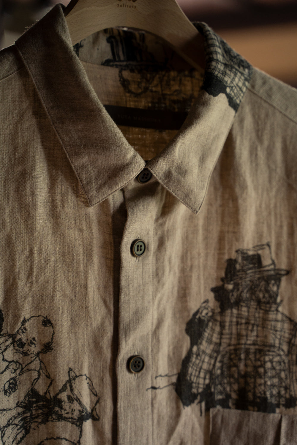 【ラスト1点】Relaxed Fit Shirt/リラックスドフィットシャツ（ECRU-Print）