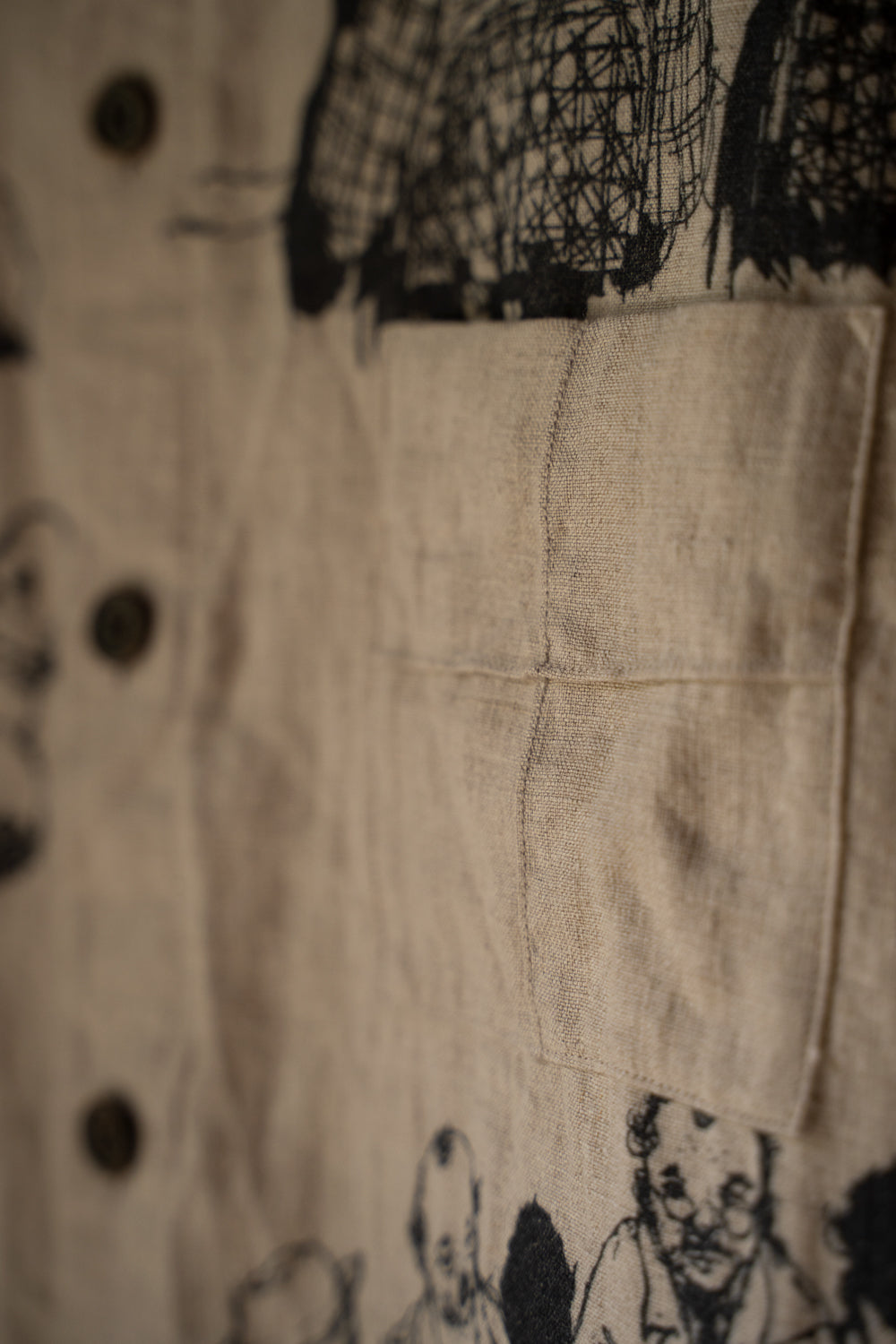 【ラスト1点】Relaxed Fit Shirt/リラックスドフィットシャツ（ECRU-Print）