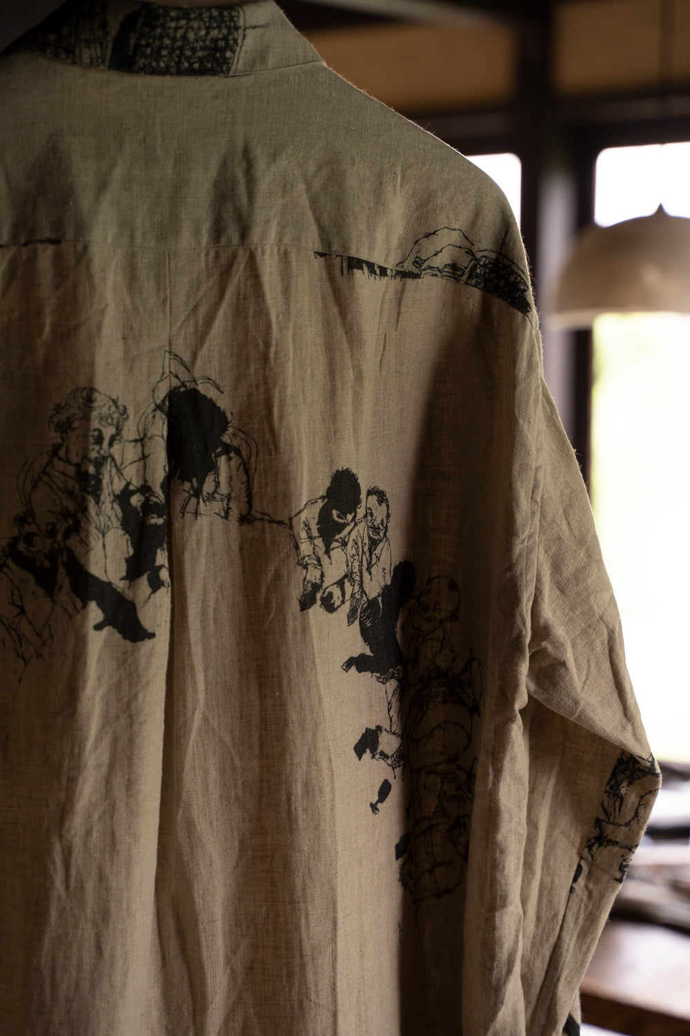 【ラスト1点】Relaxed Fit Shirt/リラックスドフィットシャツ（ECRU-Print）