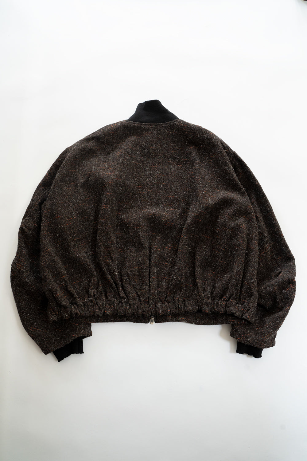 【ラスト1点】Volume Sleeve Tankers Blouson（MIX BROWN）