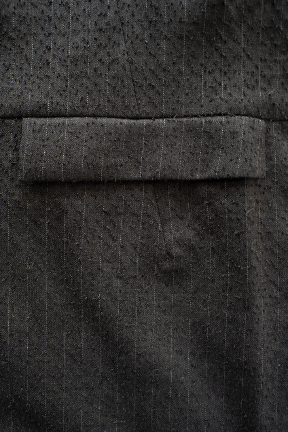 【ラスト1点】Double Breasted Semi Long Blazer（IRON BROWN STRIPES）