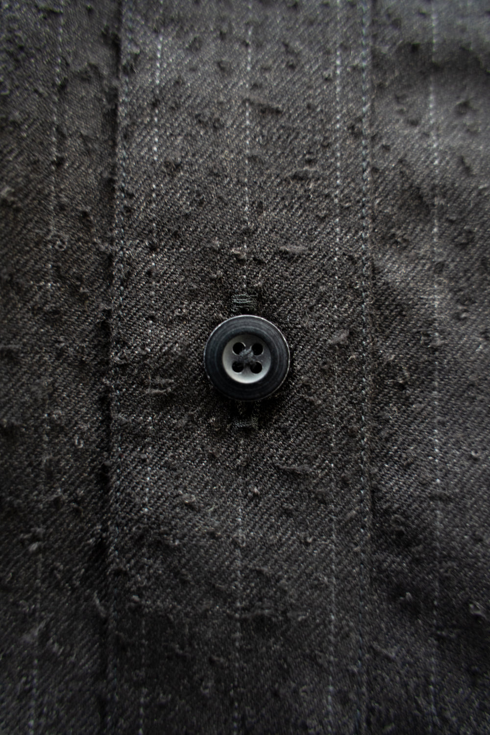 【ラスト1点】Relaxed Fit Wool Long Shirt（IRON BROWN STRIPES）