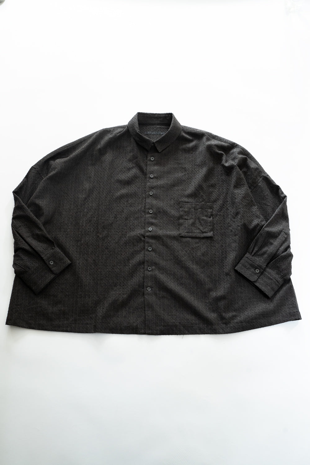 【ラスト1点】Extra Wide Outer Shirts（IRON BROWN STRIPES）