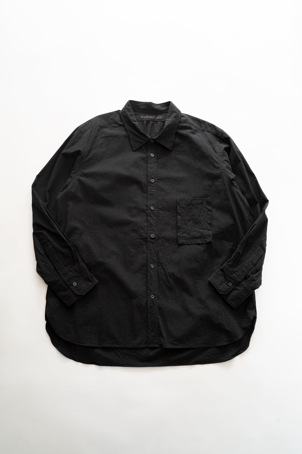 【ラスト1点】Plain Looks Unbalance Shirts（BLACK）