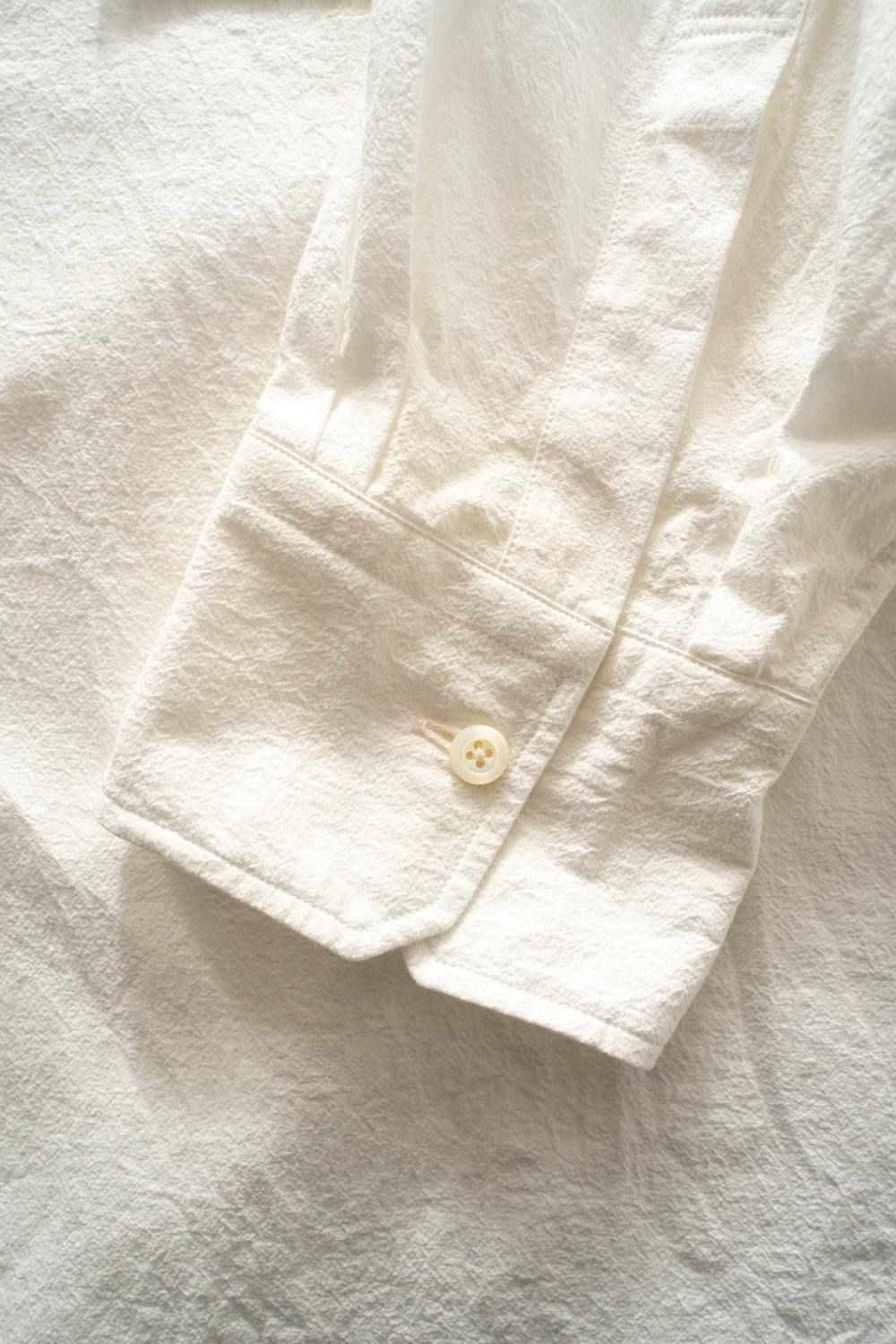Plain Looks Unbalance Shirts（WHITE）