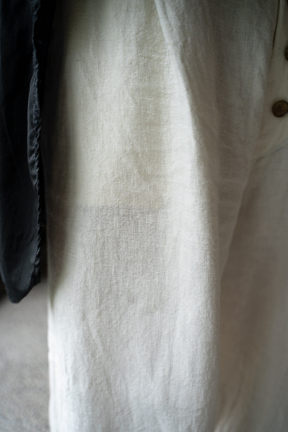 【ラスト1点】Canvas Linen Straight Pants/キャンバスリネンストレートパンツ（WHITE）
