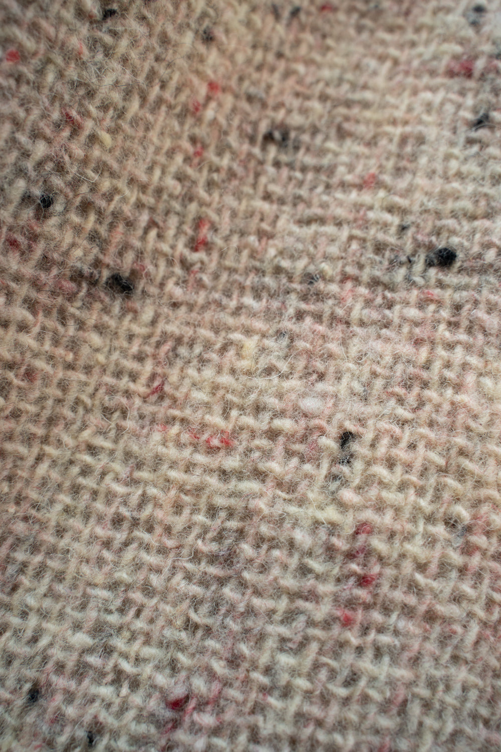 【ラスト1点】カラーネップウールバギーパンツ（WHITE×RED）