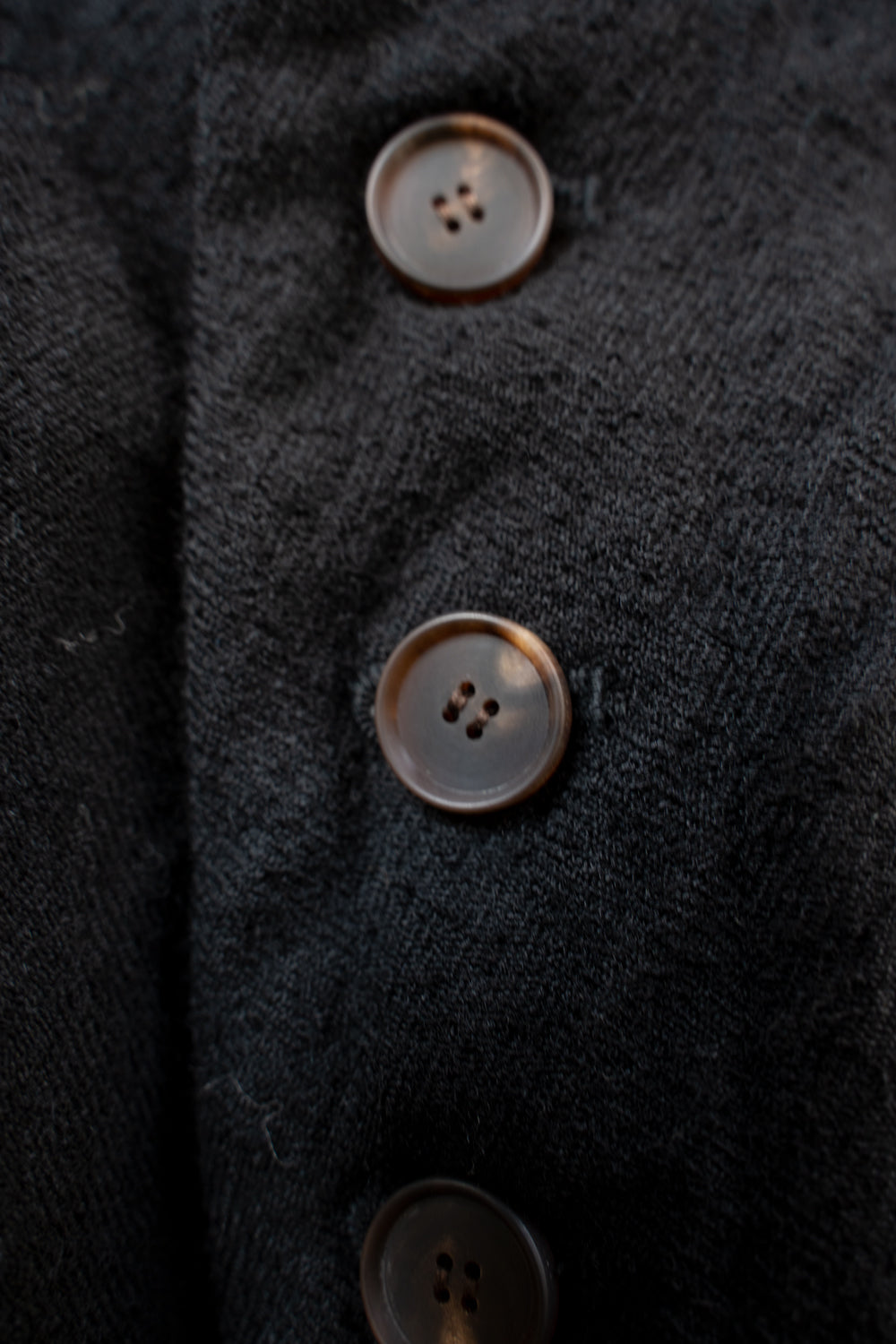 ループヤーンへリンボンストレートパンツ（BLACK）