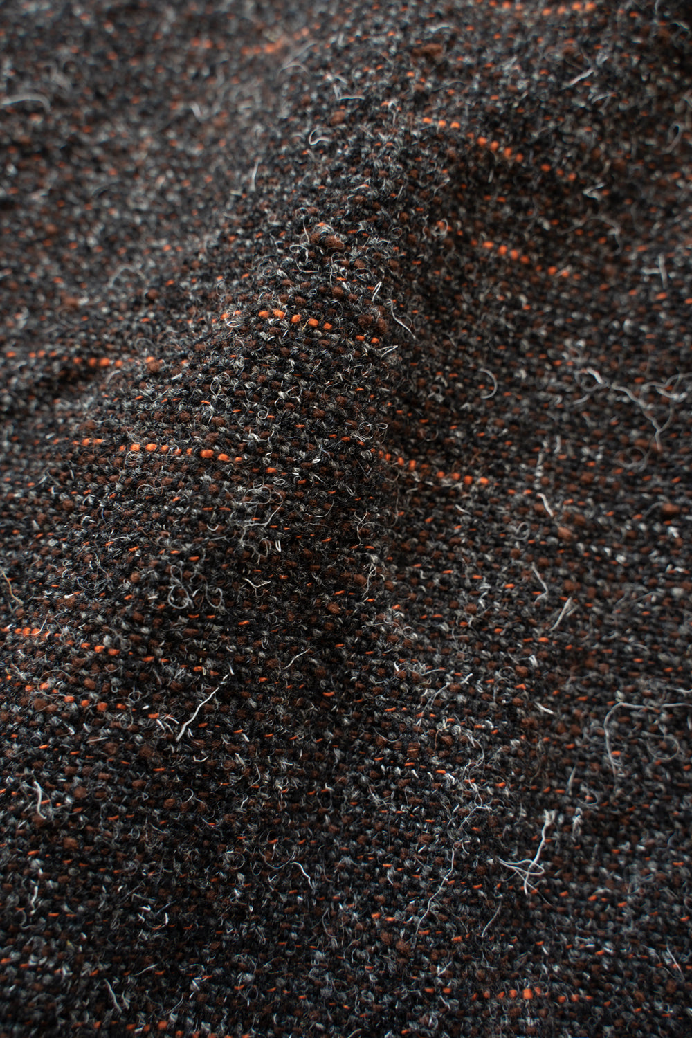 【ラスト1点】Cut Off Hem Belted Gown Coat（MIX BROWN）