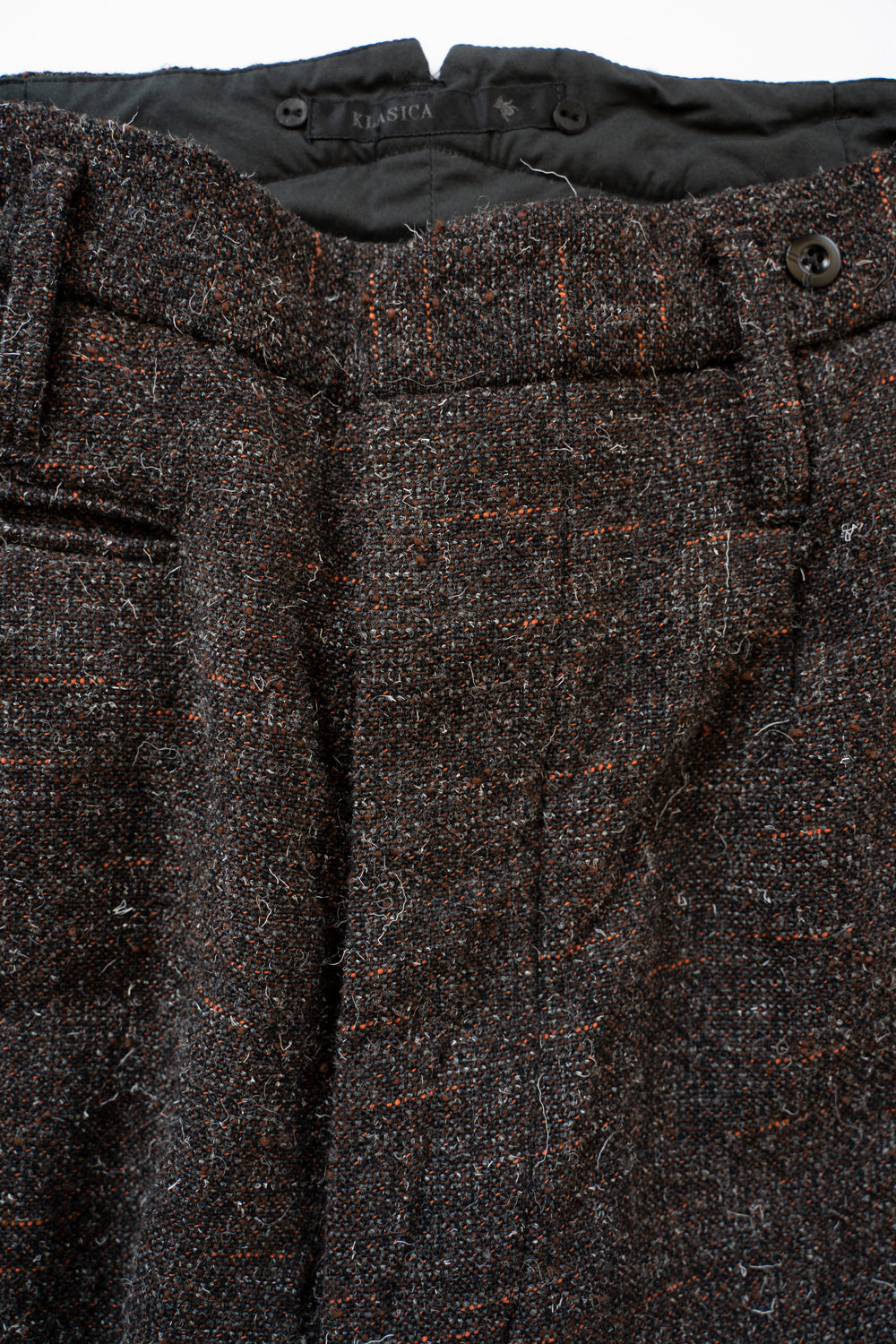 【ラスト1点】Cut Off Bold Straight Trousers（MIX BROWN）