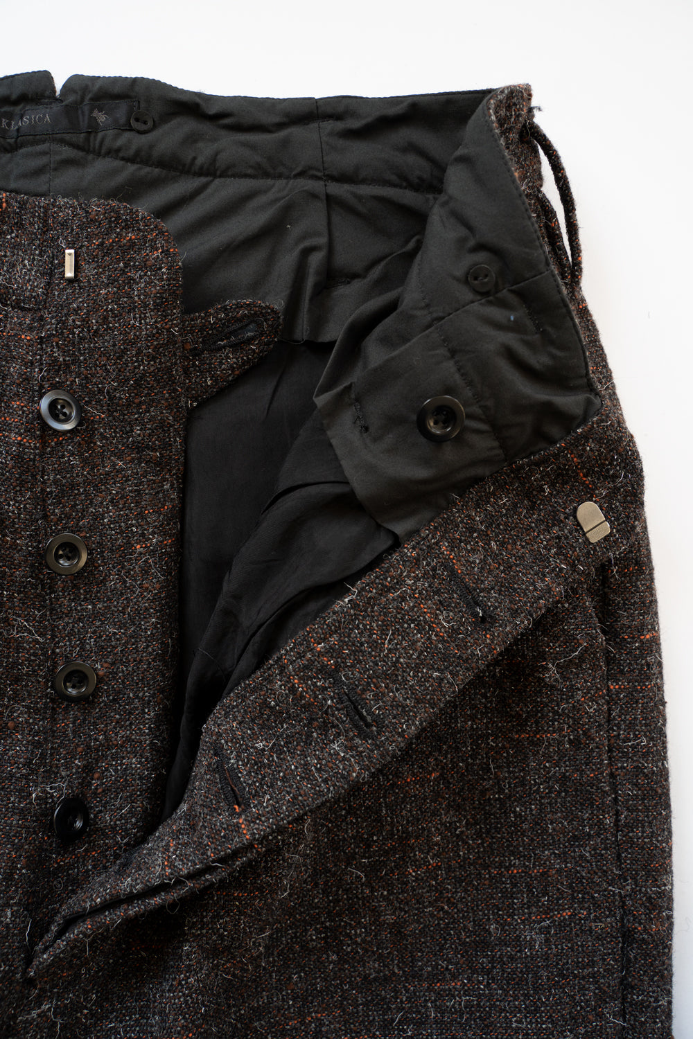 【ラスト1点】Cut Off Bold Straight Trousers（MIX BROWN）