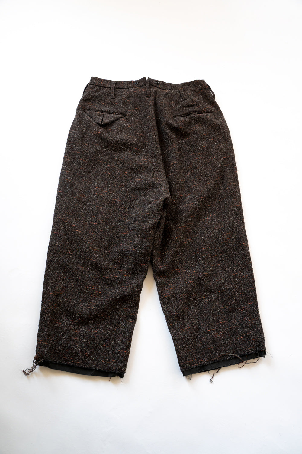 【ラスト1点】Cut Off Bold Straight Trousers（MIX BROWN）