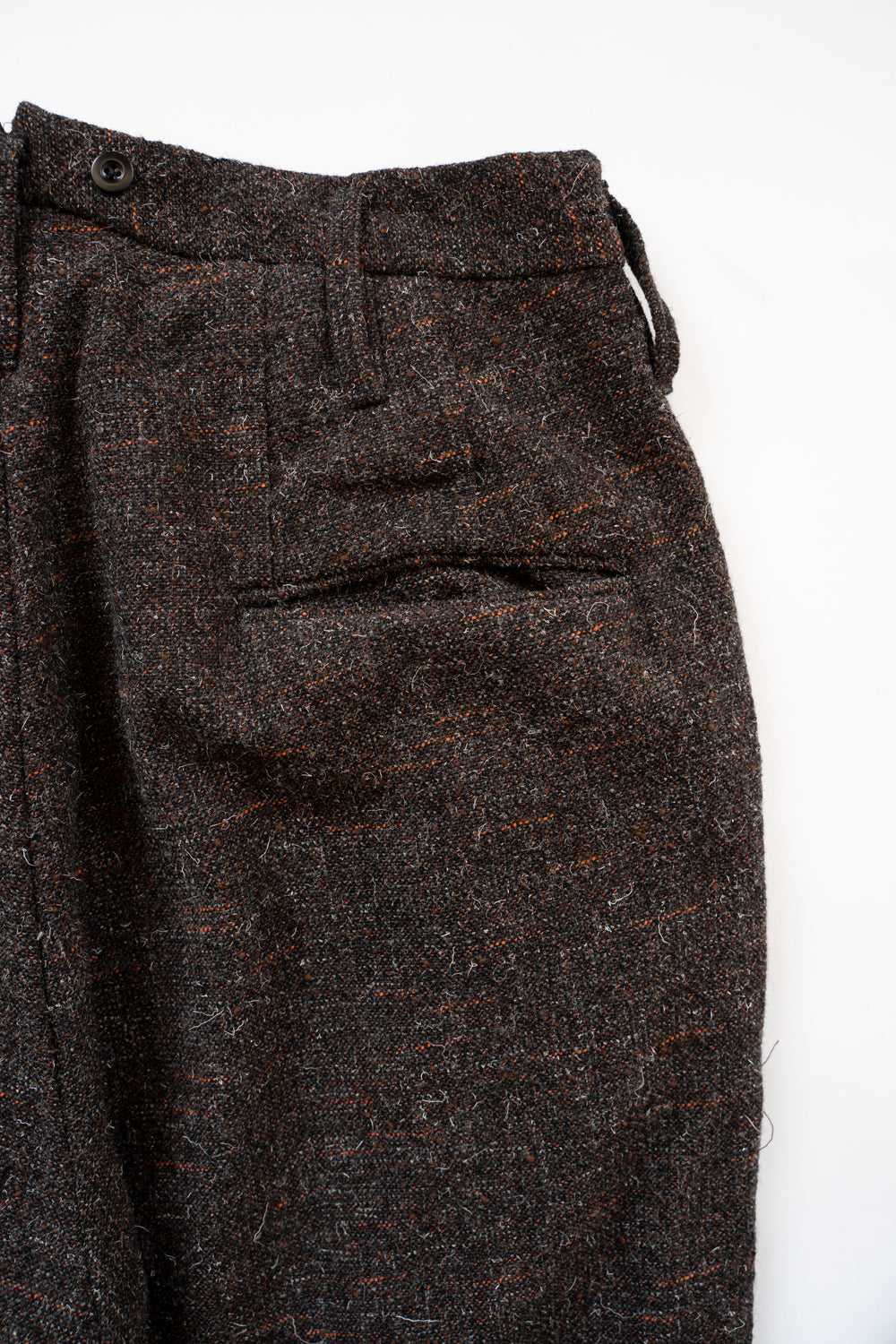 【ラスト1点】Cut Off Bold Straight Trousers（MIX BROWN）