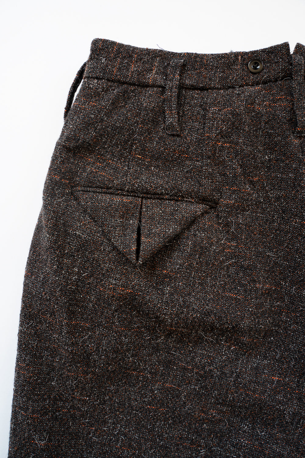 【ラスト1点】Cut Off Bold Straight Trousers（MIX BROWN）