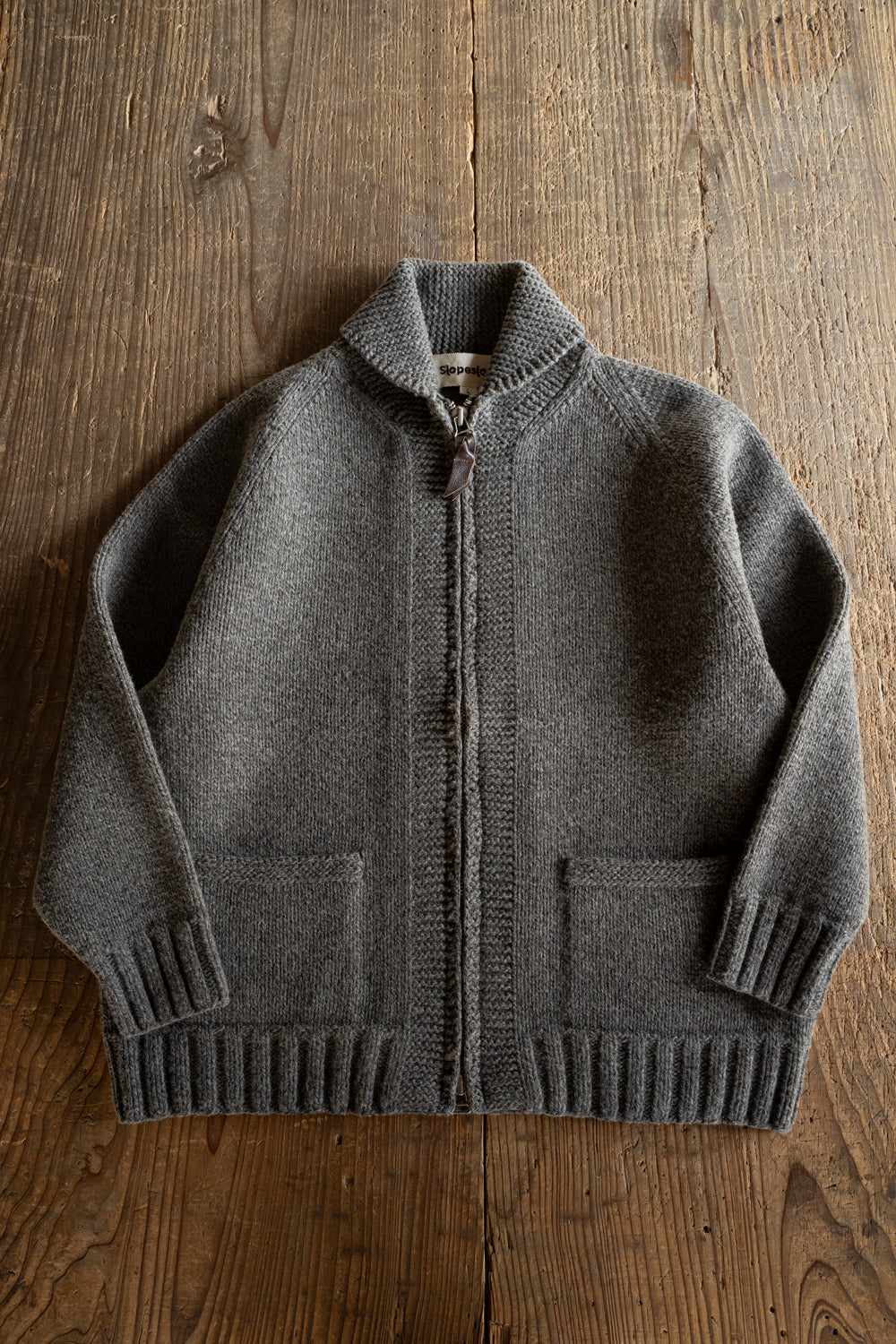 【ラスト1点】Cotton/Papar/Wool HAND KNITTING cowichan sweater(KURE)