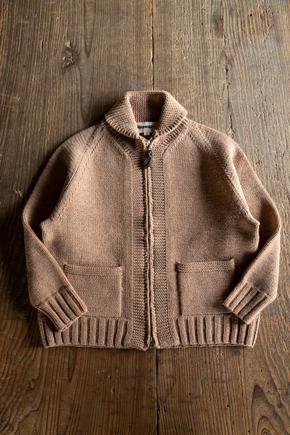 【ラスト1点】Cotton/Papar/Wool HAND KNITTING cowichan sweater(KAKISHIBU)