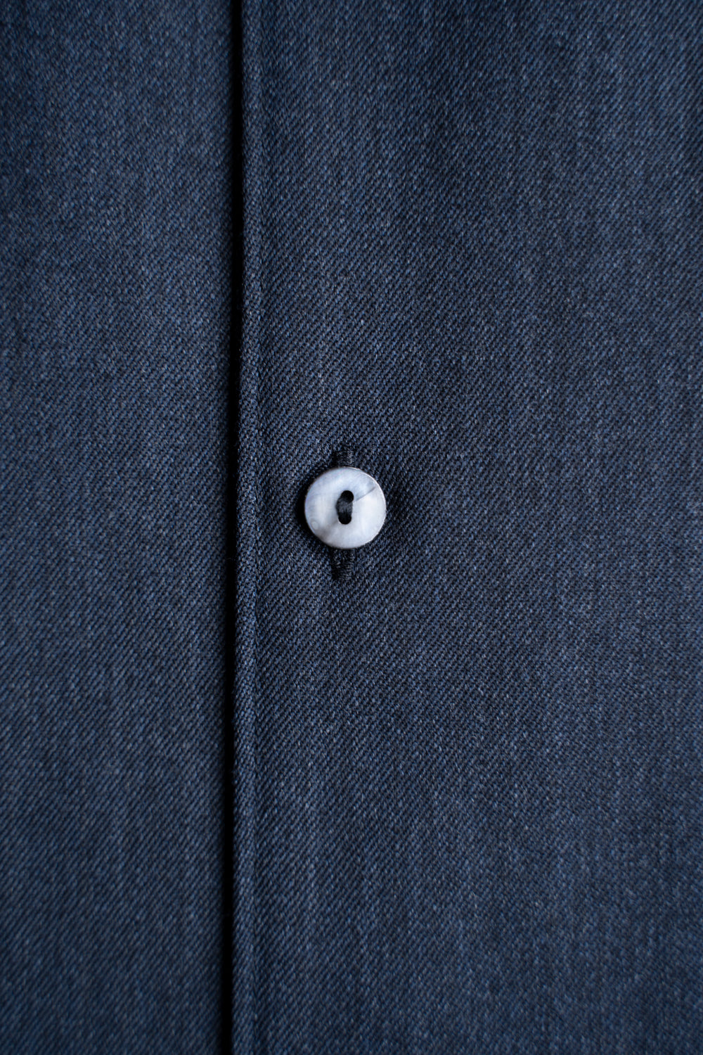 ストレッチNMウールシャツ（紺黒）
