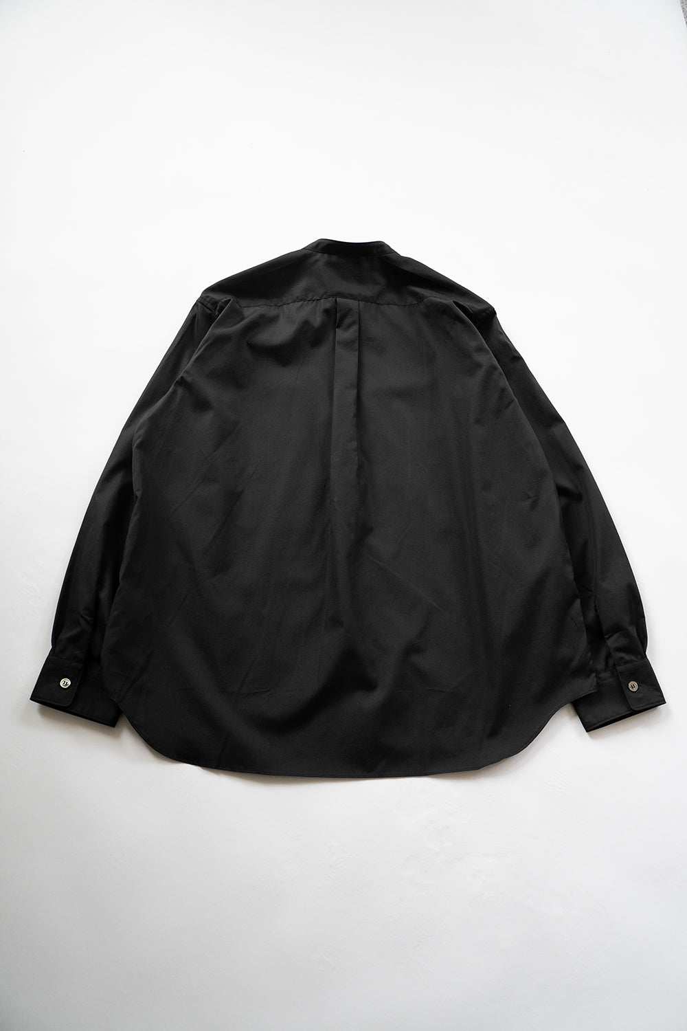 【ラスト1点】SH06B ブロードボックススタンドカラーシャツ（BLACK）