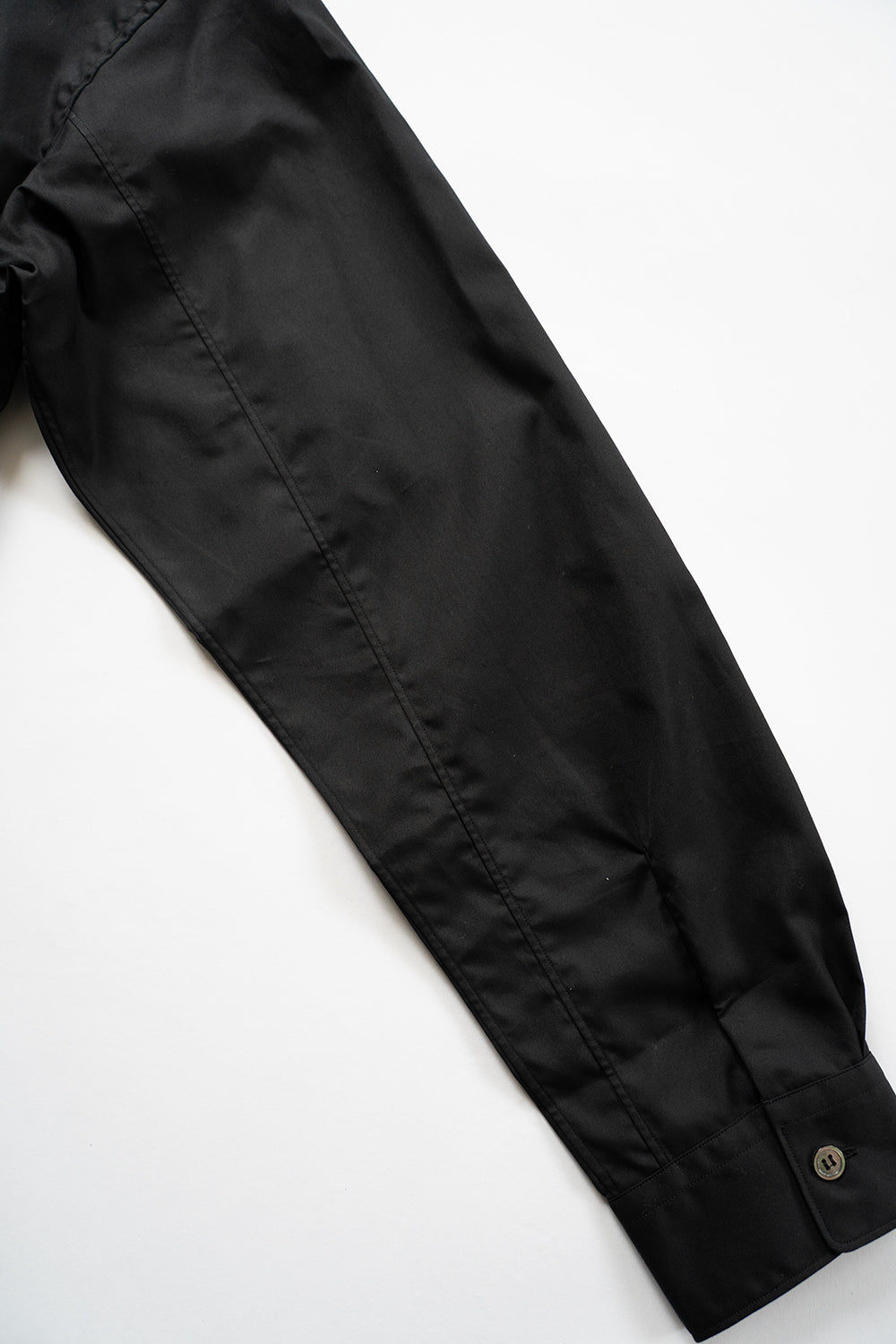 【ラスト1点】SH06B ブロードボックススタンドカラーシャツ（BLACK）