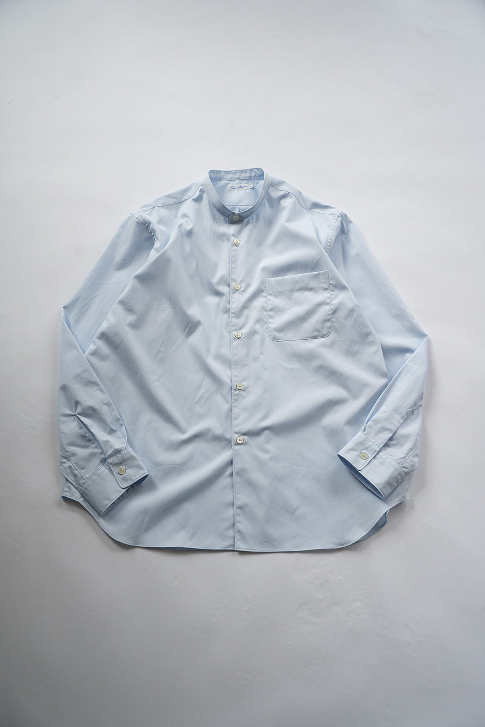 SH06B ブロードボックススタンドカラーシャツ（SAX）