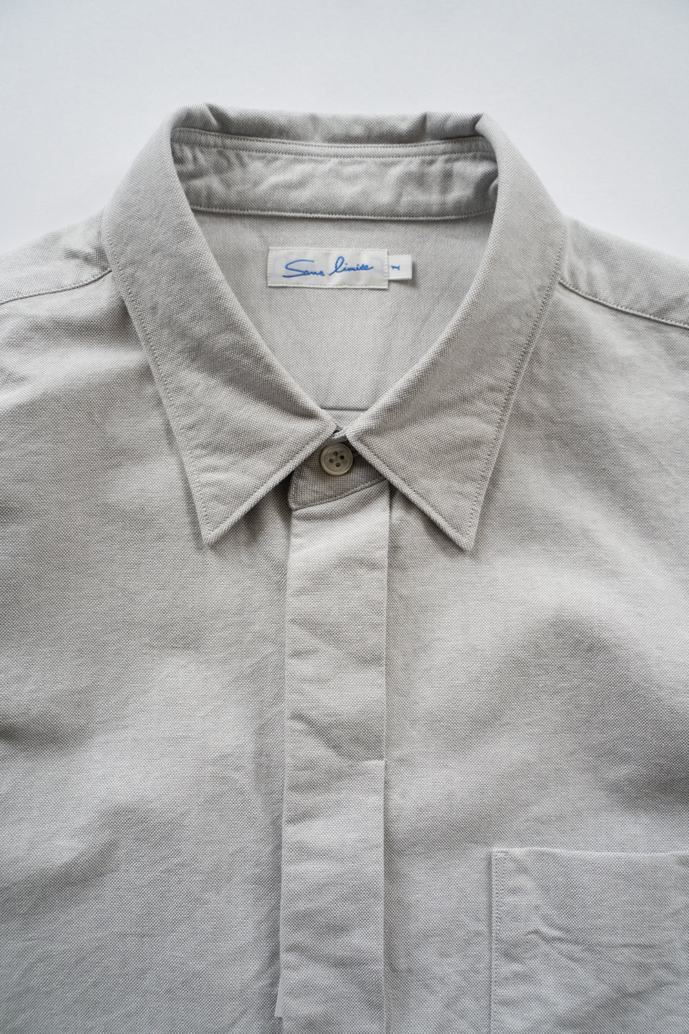 【ラスト1点】SH01B ボックスレギュラーカラー比翼シャツ（GREY OX）